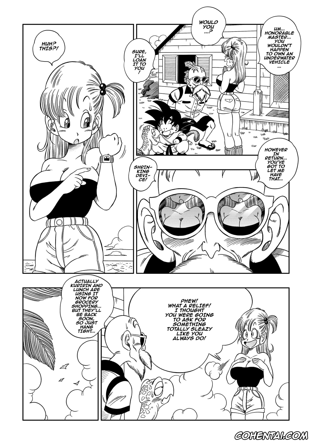 Dragon Ball xxx, Bulma Briefs xxx, Master Roshi xxx, Kame Toilet (Dragon Ball), pagina 4