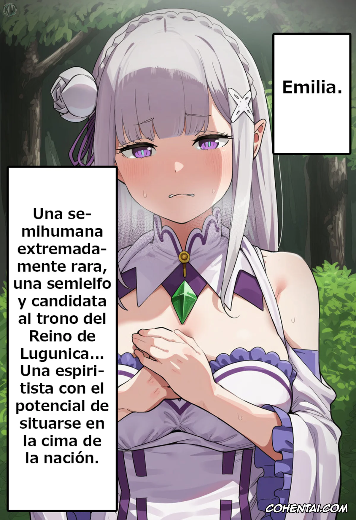 Re:Zero kara Hajimeru Isekai Seikatsu porno, Emilia porno, Kouketsu na Half Elf no Emilia ga Henkyou no Noumin Jiji ni Damasare Yome ni Otosareru (Re׃Zero kara Hajimeru Isekai Seikatsu), pagina 2