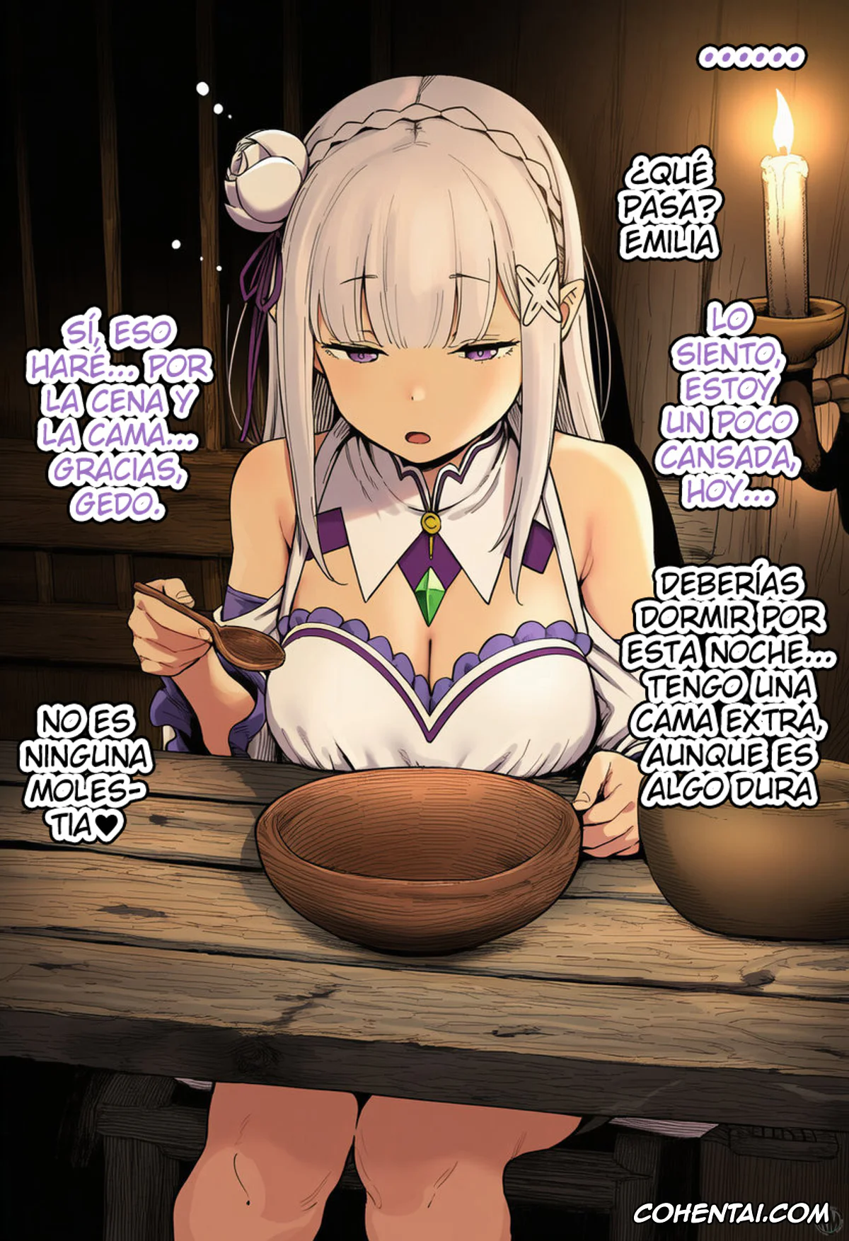 Re:Zero kara Hajimeru Isekai Seikatsu xxx, Emilia xxx, Kouketsu na Half Elf no Emilia ga Henkyou no Noumin Jiji ni Damasare Yome ni Otosareru (Re׃Zero kara Hajimeru Isekai Seikatsu), pagina 13
