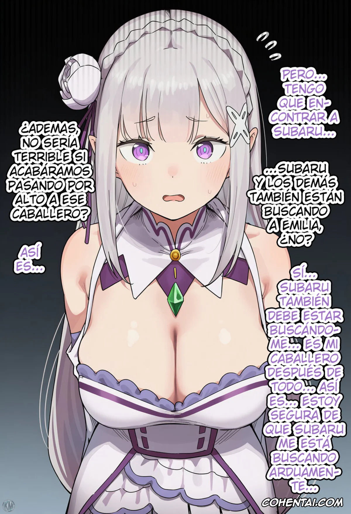 Re:Zero kara Hajimeru Isekai Seikatsu xxx, Emilia xxx, Kouketsu na Half Elf no Emilia ga Henkyou no Noumin Jiji ni Damasare Yome ni Otosareru (Re׃Zero kara Hajimeru Isekai Seikatsu), pagina 28