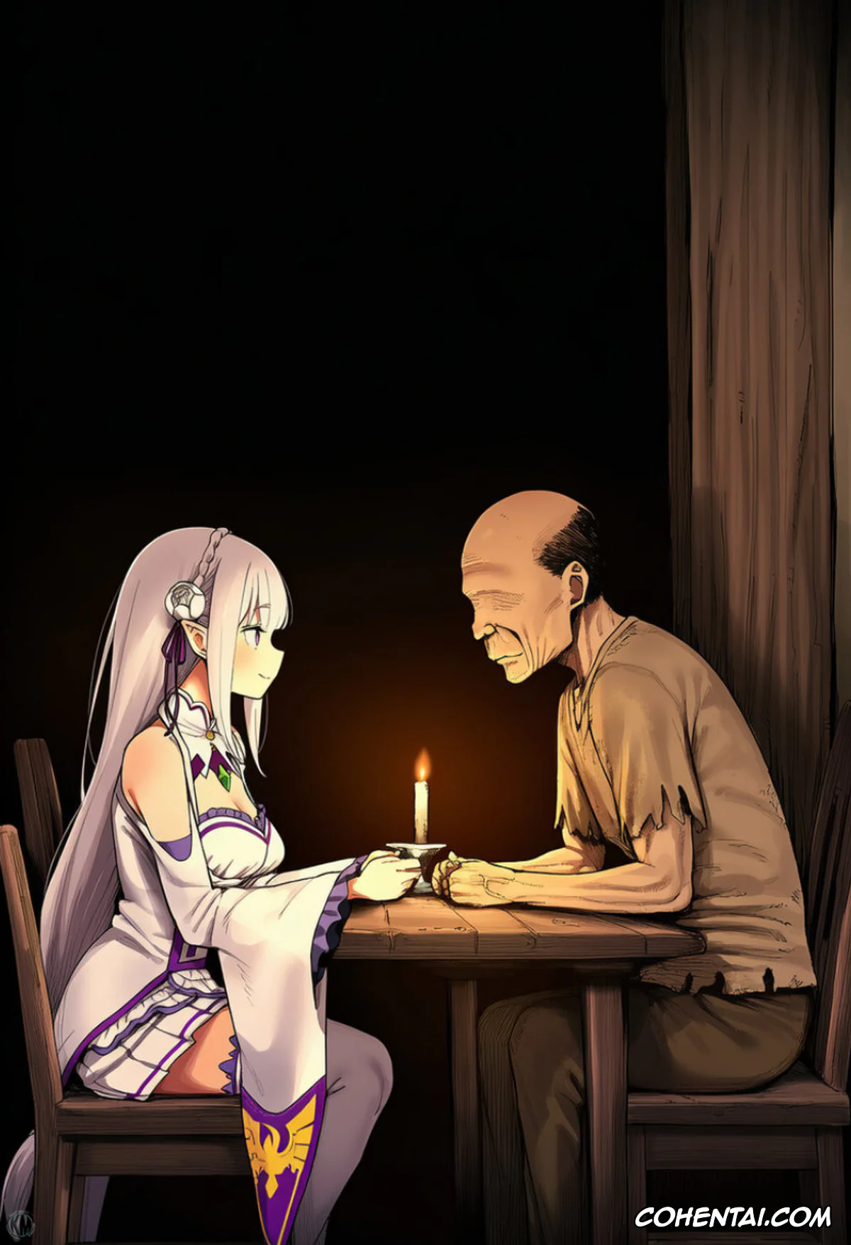 Re:Zero kara Hajimeru Isekai Seikatsu hentai, Emilia hentai, Kouketsu na Half Elf no Emilia ga Henkyou no Noumin Jiji ni Damasare Yome ni Otosareru (Re׃Zero kara Hajimeru Isekai Seikatsu), pagina 36