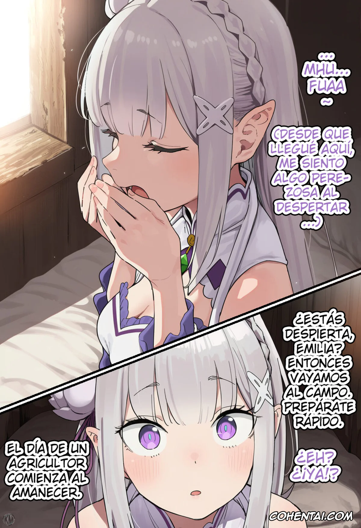 Re:Zero kara Hajimeru Isekai Seikatsu xxx, Emilia xxx, Kouketsu na Half Elf no Emilia ga Henkyou no Noumin Jiji ni Damasare Yome ni Otosareru (Re׃Zero kara Hajimeru Isekai Seikatsu), pagina 40