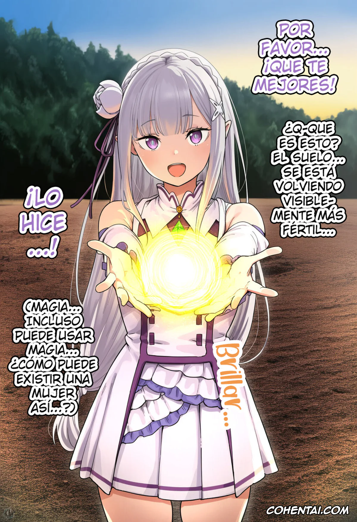 Re:Zero kara Hajimeru Isekai Seikatsu hentai, Emilia hentai, Kouketsu na Half Elf no Emilia ga Henkyou no Noumin Jiji ni Damasare Yome ni Otosareru (Re׃Zero kara Hajimeru Isekai Seikatsu), pagina 42