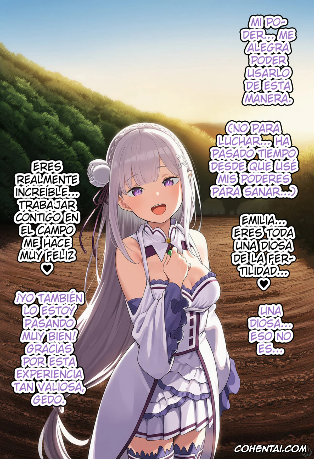 Re:Zero kara Hajimeru Isekai Seikatsu xxx, Emilia xxx, Kouketsu na Half Elf no Emilia ga Henkyou no Noumin Jiji ni Damasare Yome ni Otosareru (Re׃Zero kara Hajimeru Isekai Seikatsu), pagina 43