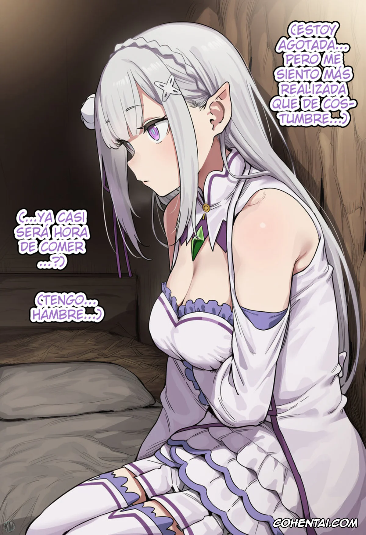 Re:Zero kara Hajimeru Isekai Seikatsu porno, Emilia porno, Kouketsu na Half Elf no Emilia ga Henkyou no Noumin Jiji ni Damasare Yome ni Otosareru (Re׃Zero kara Hajimeru Isekai Seikatsu), pagina 44