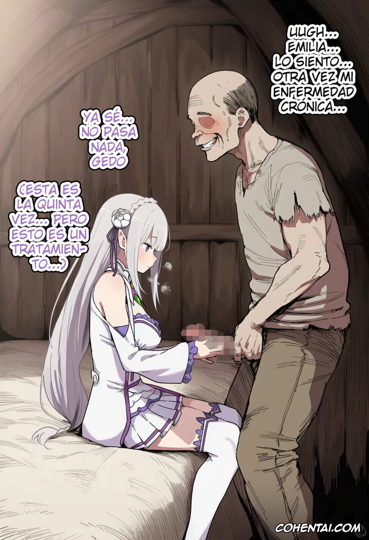Re:Zero kara Hajimeru Isekai Seikatsu porno, Emilia porno, Kouketsu na Half Elf no Emilia ga Henkyou no Noumin Jiji ni Damasare Yome ni Otosareru (Re׃Zero kara Hajimeru Isekai Seikatsu), pagina 65