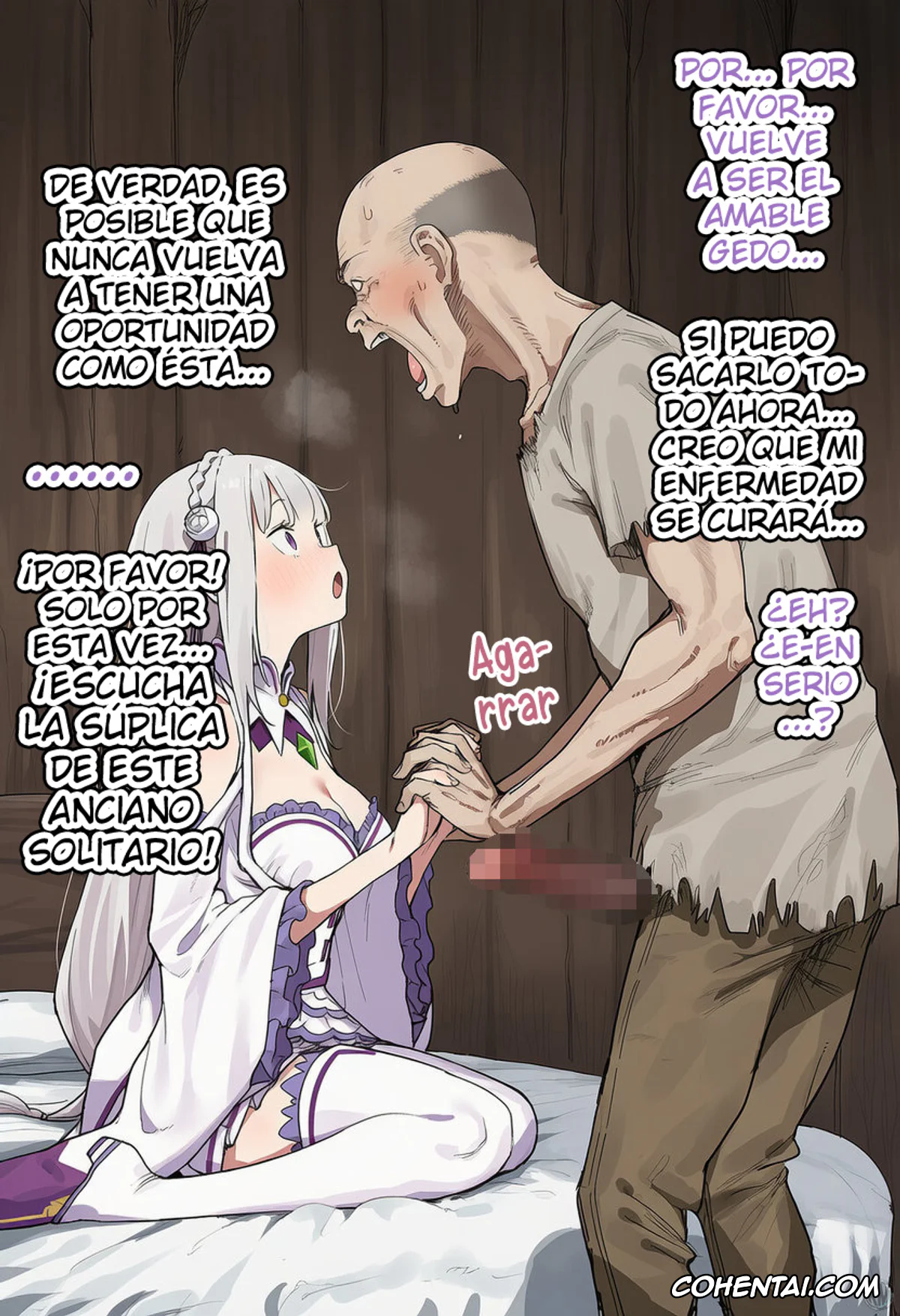 Re:Zero kara Hajimeru Isekai Seikatsu hentai, Emilia hentai, Kouketsu na Half Elf no Emilia ga Henkyou no Noumin Jiji ni Damasare Yome ni Otosareru (Re׃Zero kara Hajimeru Isekai Seikatsu), pagina 75