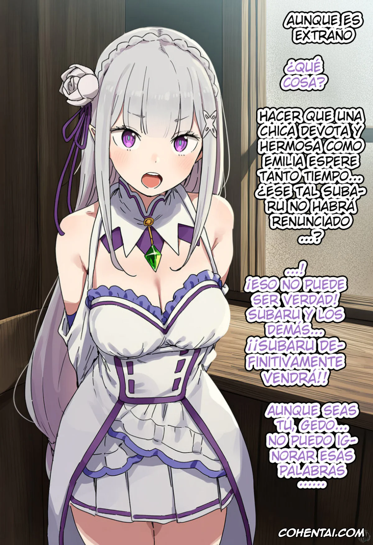 Re:Zero kara Hajimeru Isekai Seikatsu hentai, Emilia hentai, Kouketsu na Half Elf no Emilia ga Henkyou no Noumin Jiji ni Damasare Yome ni Otosareru (Re׃Zero kara Hajimeru Isekai Seikatsu), pagina 99