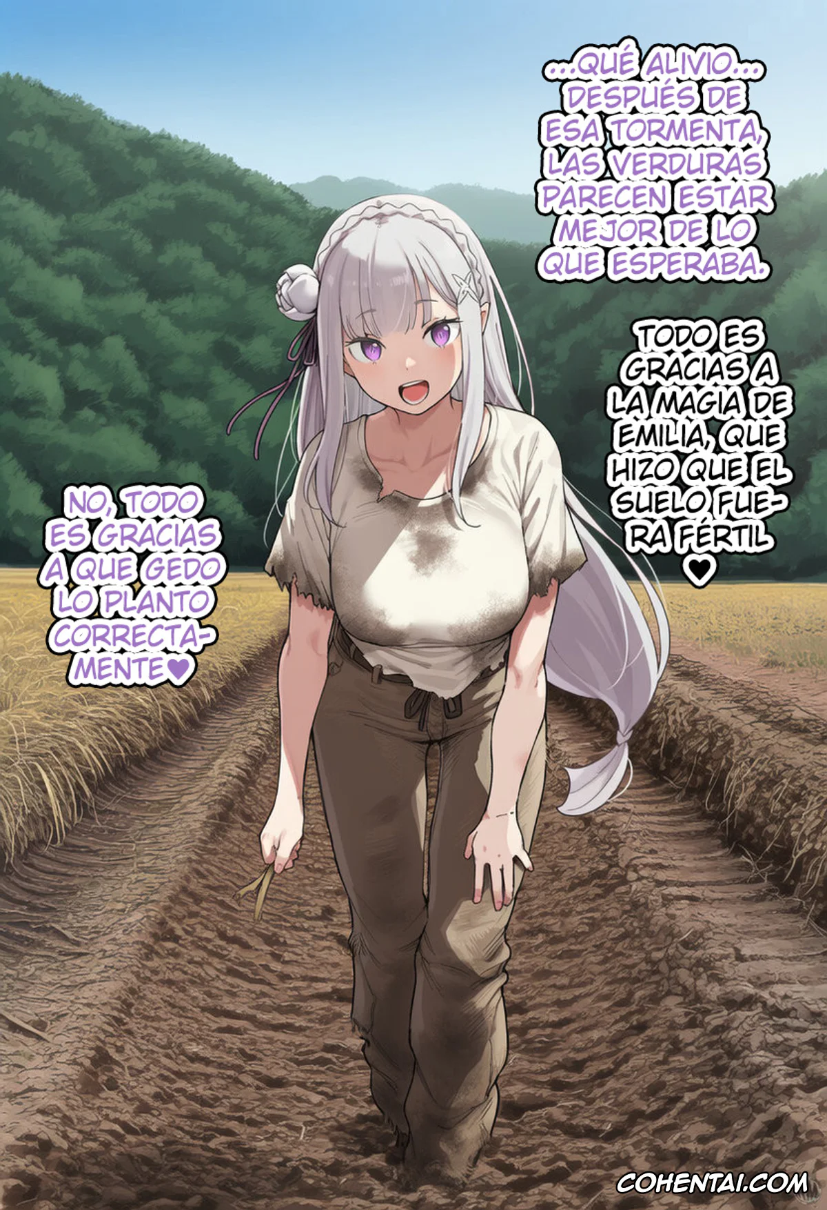 Re:Zero kara Hajimeru Isekai Seikatsu xxx, Emilia xxx, Kouketsu na Half Elf no Emilia ga Henkyou no Noumin Jiji ni Damasare Yome ni Otosareru (Re׃Zero kara Hajimeru Isekai Seikatsu), pagina 145