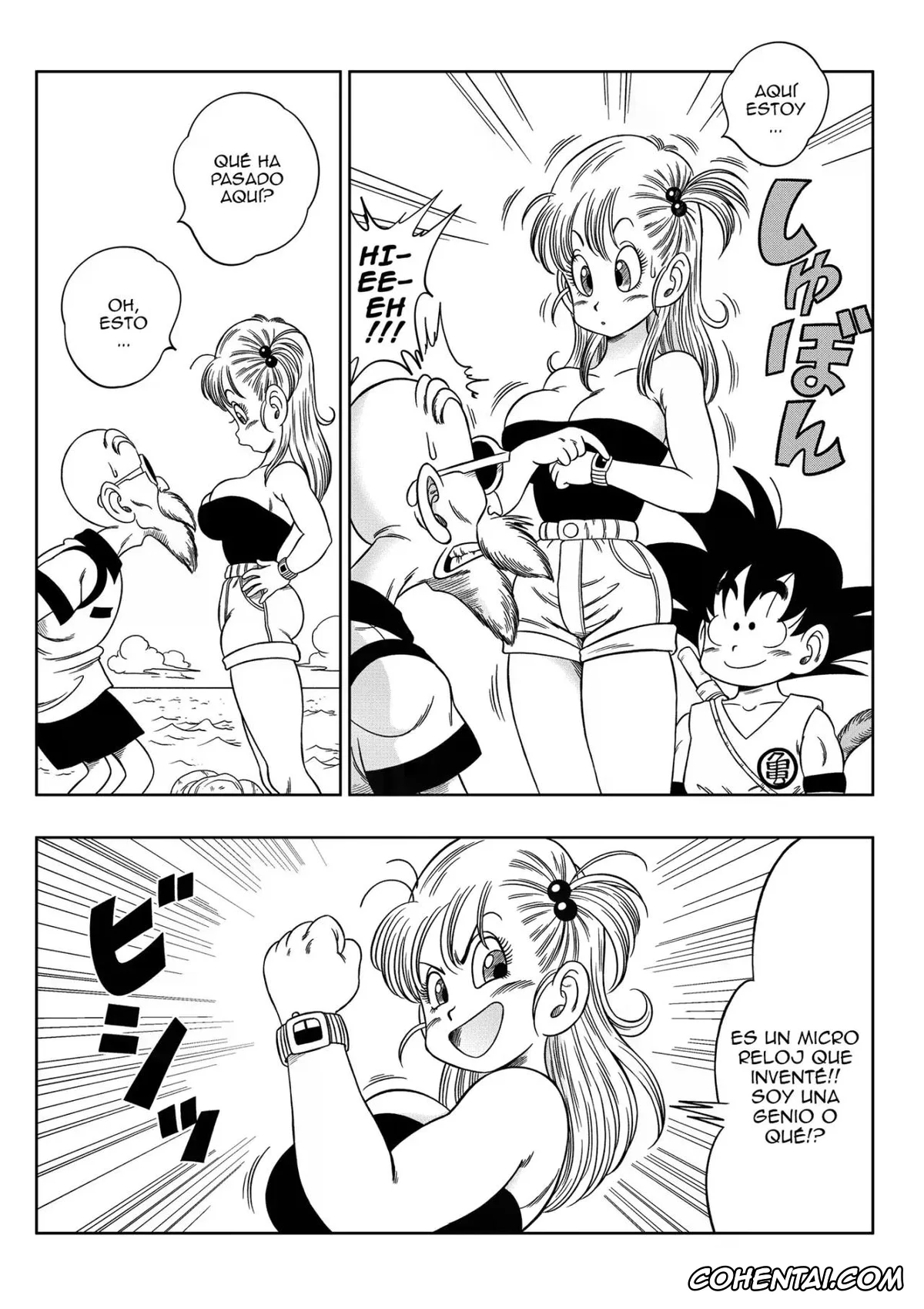 Dragon Ball hentai, Bulma Briefs hentai, Master Roshi hentai, Kame Toilet (Dragon Ball), pagina 3