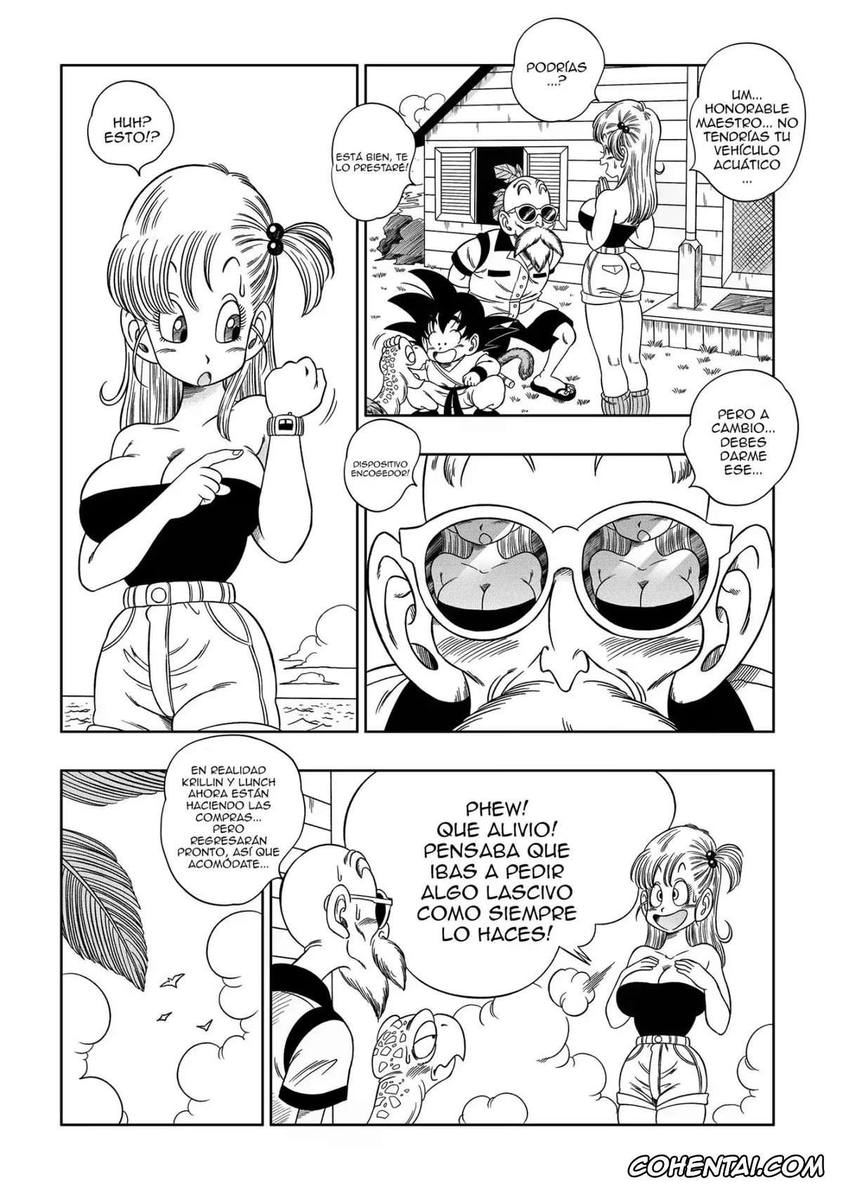 Dragon Ball xxx, Bulma Briefs xxx, Master Roshi xxx, Kame Toilet (Dragon Ball), pagina 4