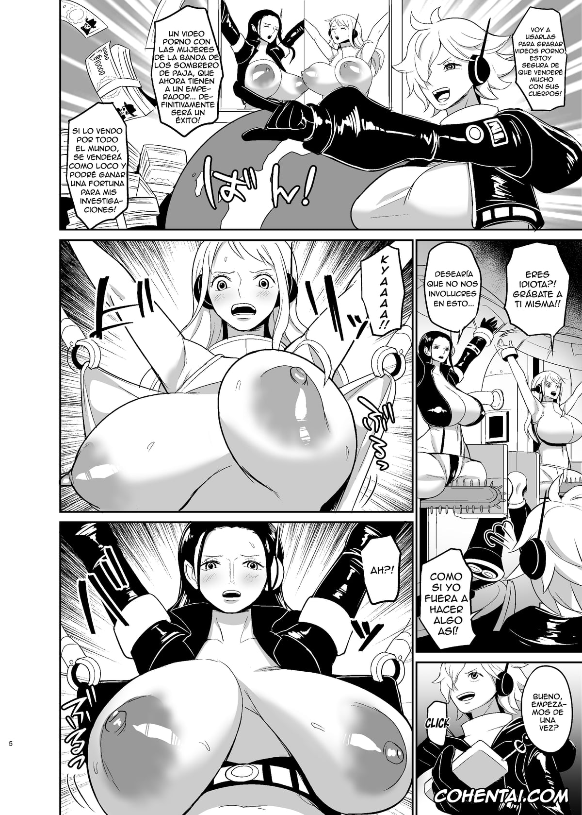One Piece porno, Lilith porno, Nami porno, Nico Robin porno, Onna Kaizoku Kyousei Zecchou Kikaikan (One Piece), pagina 5