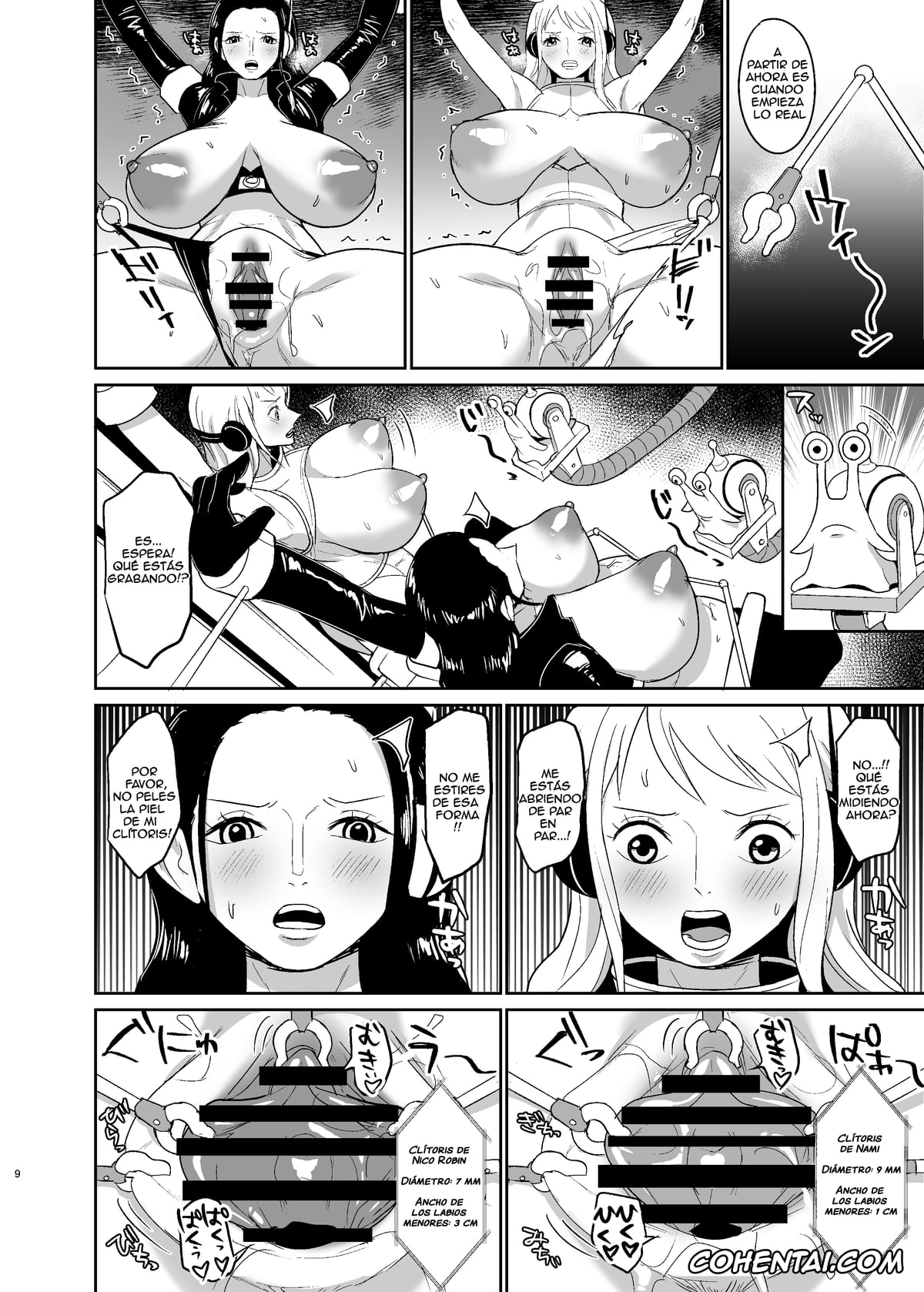 One Piece hentai, Lilith hentai, Nami hentai, Nico Robin hentai, Onna Kaizoku Kyousei Zecchou Kikaikan (One Piece), pagina 9