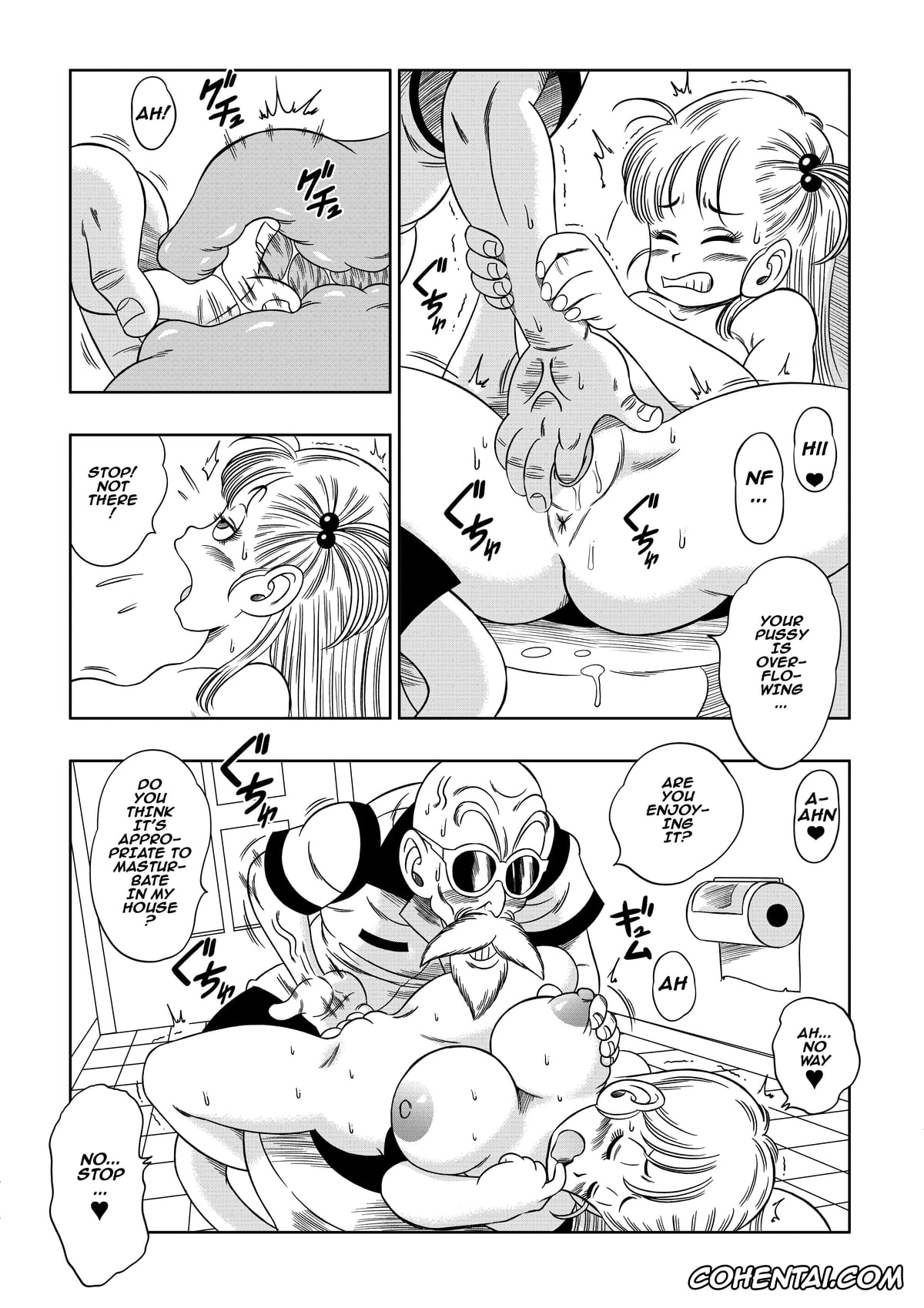 Dragon Ball hentai, Bulma Briefs hentai, Master Roshi hentai, Kame Toilet (Dragon Ball), pagina 12