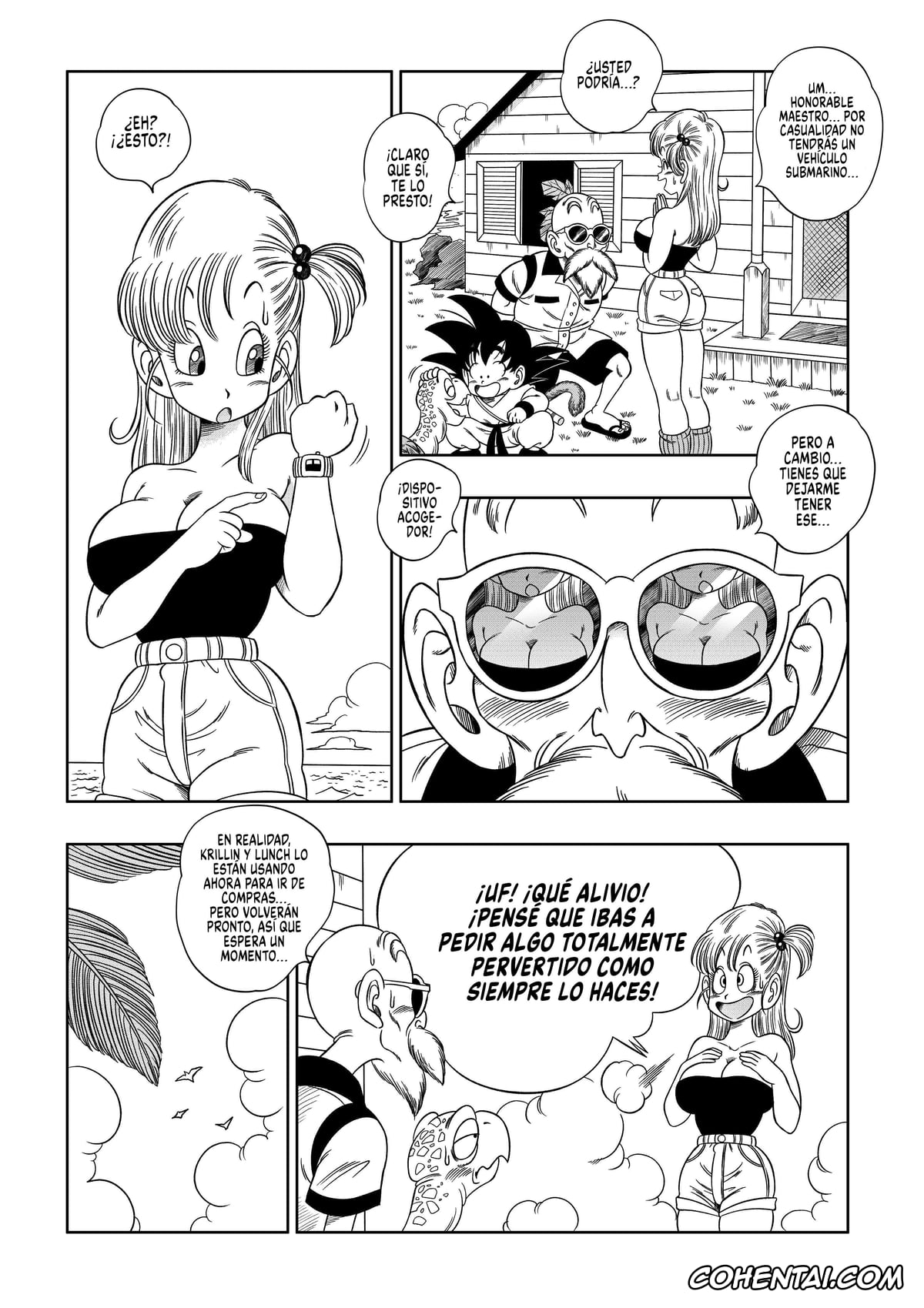 Dragon Ball xxx, Bulma Briefs xxx, Darth Maul xxx, Master Roshi xxx, Kame Toilet (Dragon Ball), pagina 4