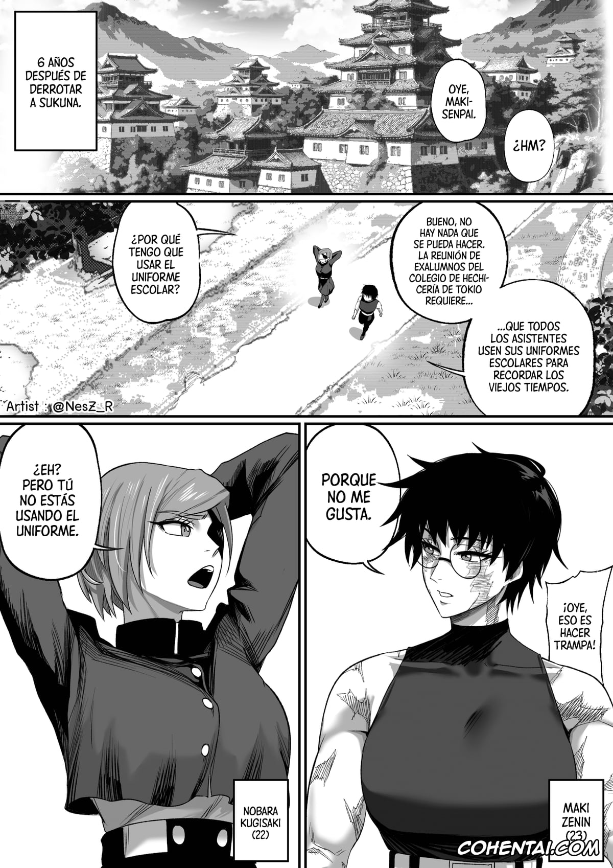 Jujutsu Kaisen hentai, Maki Zenin hentai, Nobara Kugisaki hentai, Sukuna hentai, Yuta Okkotsu hentai, Yuuji Itadori hentai, The Possession (Jujutsu Kaisen), pagina 6