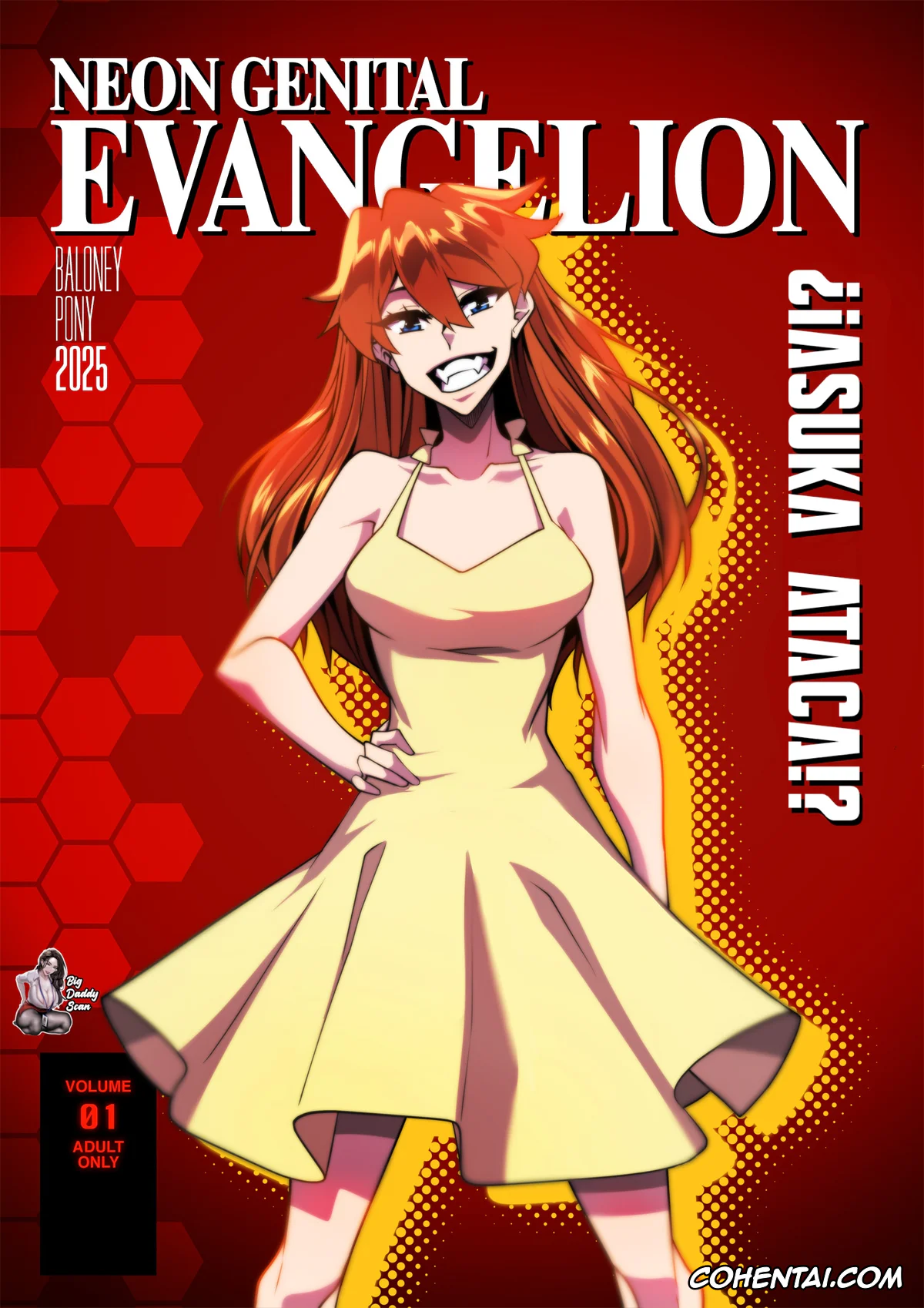 Neon Genesis Evangelion xxx, Asuka Langley Soryu xxx, Hikari Horaki xxx, Misato Katsuragi xxx, Neon Genital Evangelion: Asuka Strikes!? (Neon Genesis Evangelion), pagina 1