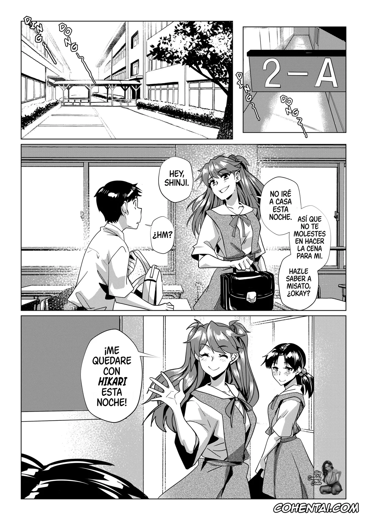 Neon Genesis Evangelion xxx, Asuka Langley Soryu xxx, Hikari Horaki xxx, Misato Katsuragi xxx, Neon Genital Evangelion: Asuka Strikes!? (Neon Genesis Evangelion), pagina 4
