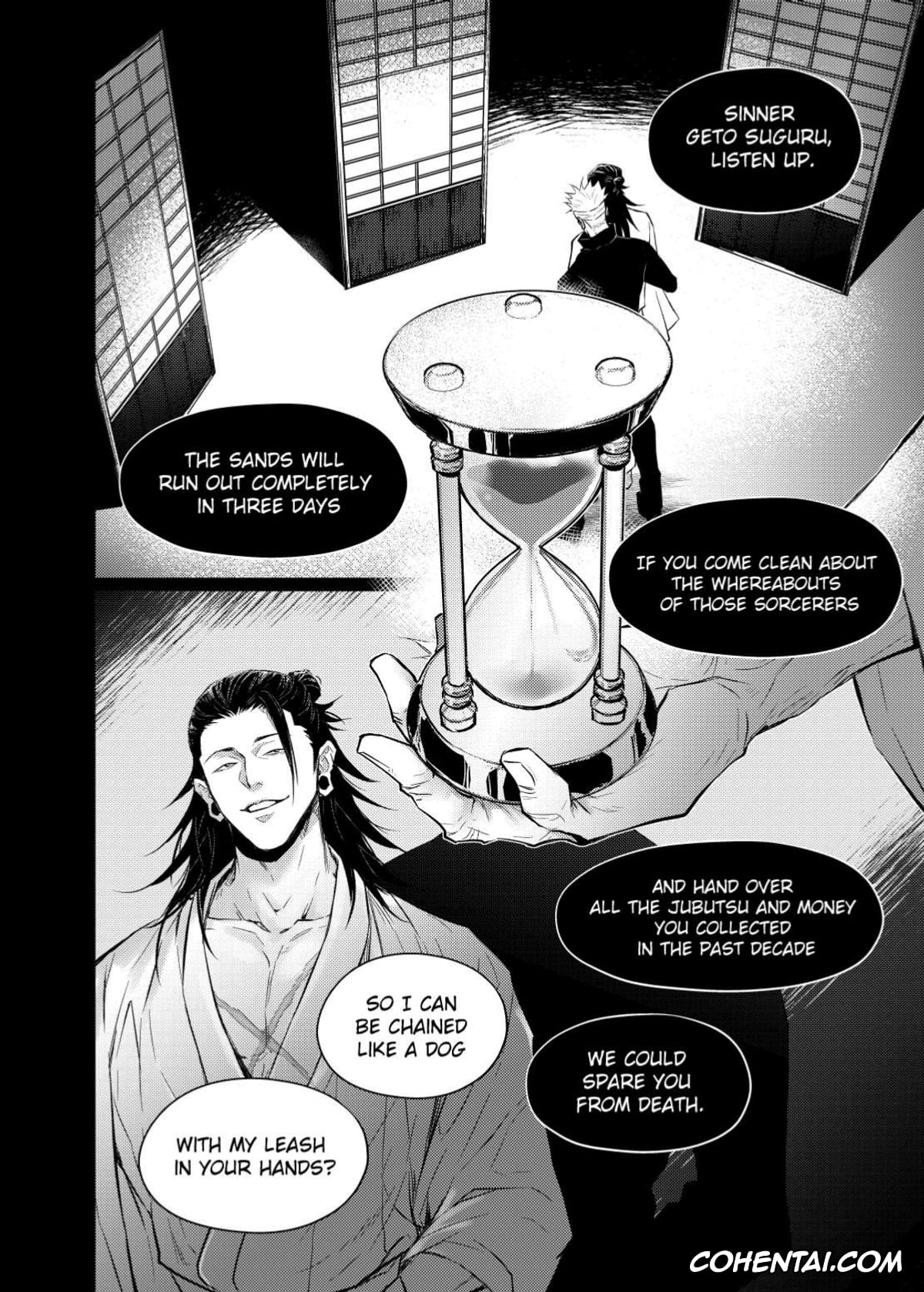 Jujutsu Kaisen hentai, Satoru Gojo hentai, Suguru Geto hentai, Chains of Love (Jujutsu Kaisen), pagina 9