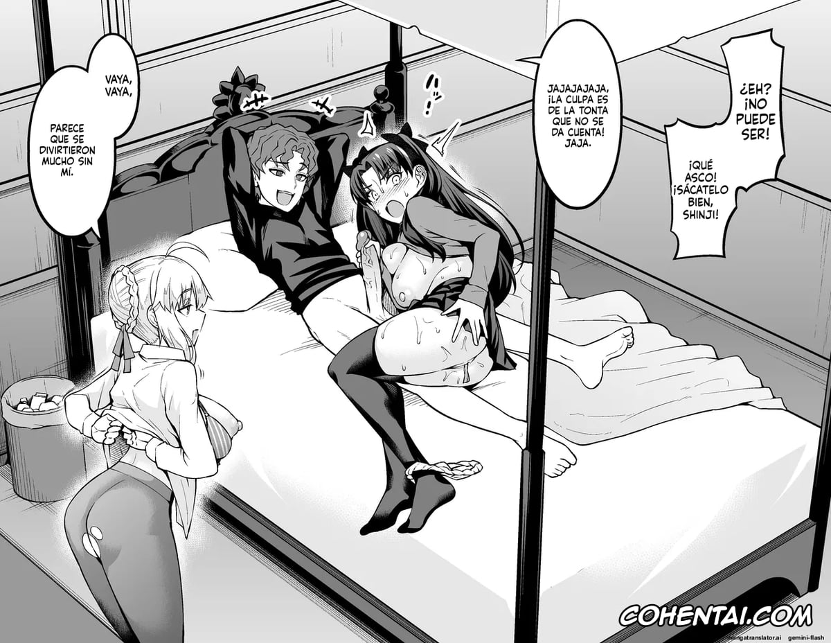 Fate/stay night hentai, Original hentai, Rin Tosaka hentai, Sakura Matou hentai, Shinji Matou hentai, Shinji Decensored Collection 1, pagina 33