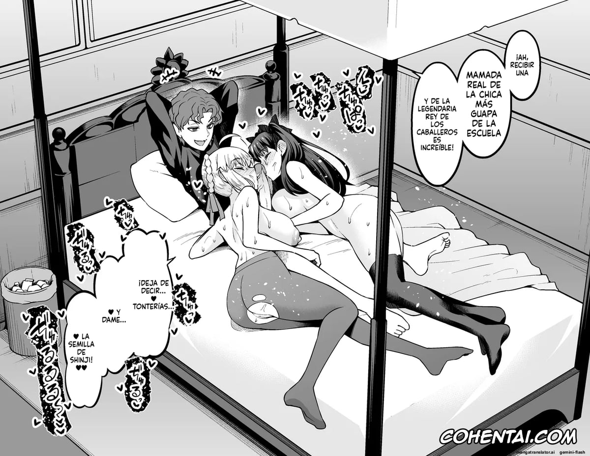 Fate/stay night xxx, Original xxx, Rin Tosaka xxx, Sakura Matou xxx, Shinji Matou xxx, Shinji Decensored Collection 1, pagina 37