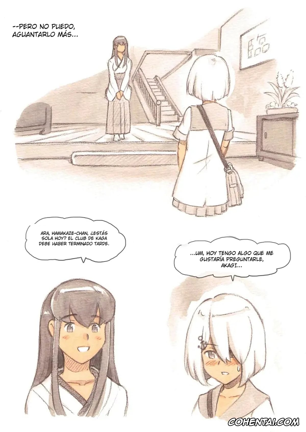 Kantai Collection -KanColle- hentai, Akagi hentai, Hamakaze hentai, Kaga hentai, Futanari Doutei LESSON” no Oshirase (Kantai Collection -KanColle-), pagina 3