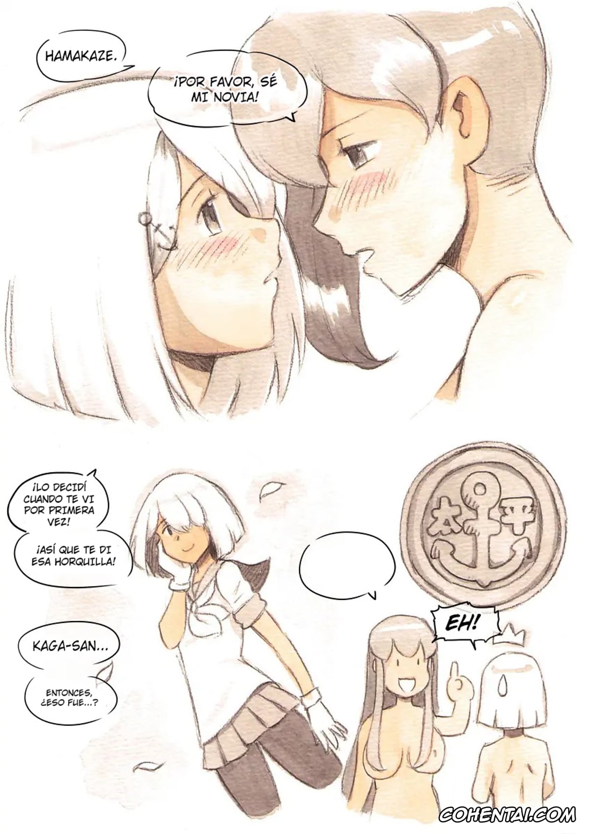 Kantai Collection -KanColle- xxx, Akagi xxx, Hamakaze xxx, Kaga xxx, Futanari Doutei LESSON” no Oshirase (Kantai Collection -KanColle-), pagina 58