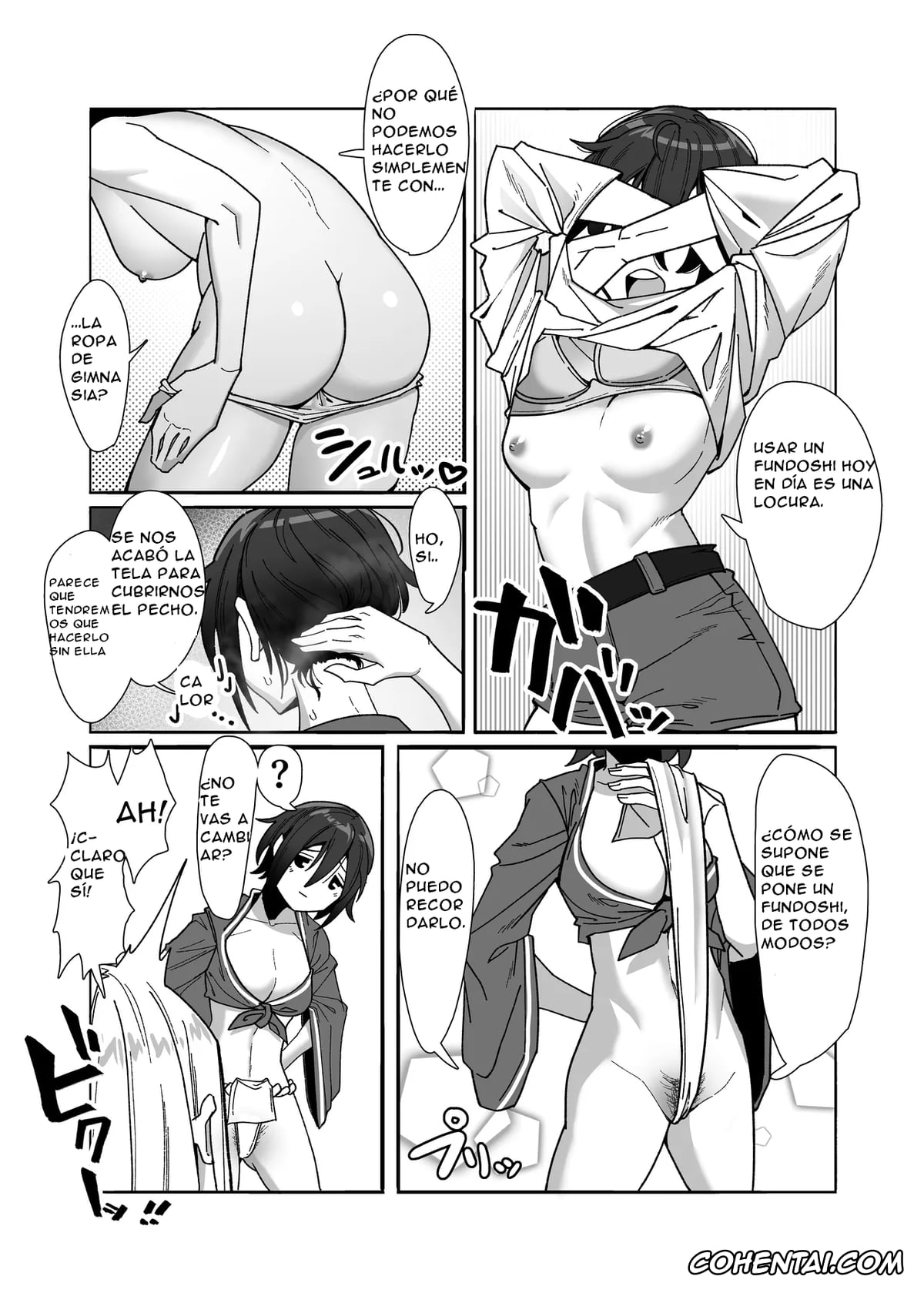 Original hentai, Les Musume ~Fundoshi Suri Ai~, pagina 9