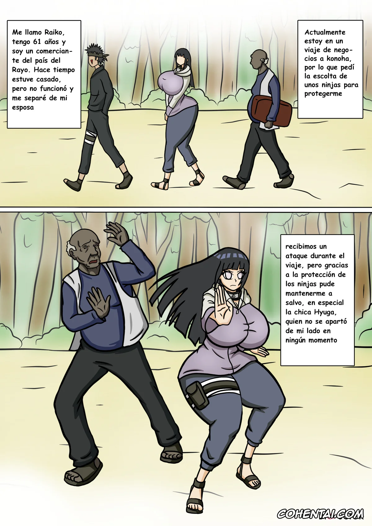 NARUTO hentai, Hinata Hyuga hentai, Hinata’s love 1 y 2 (Naruto), pagina 3