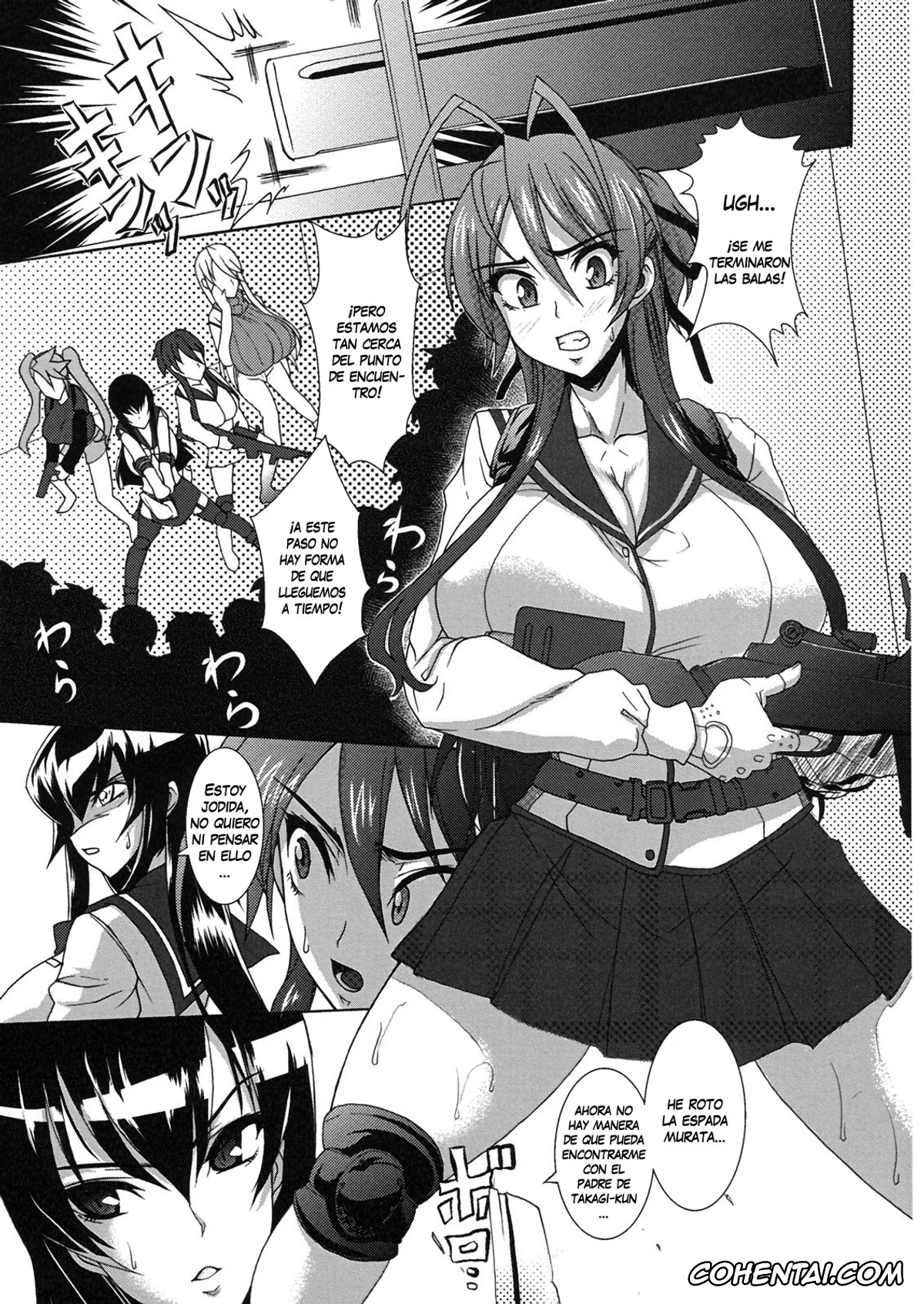Highschool Of The Dead xxx, Rei Miyamoto xxx, Saeko Busujima xxx, Saya Takagi xxx, Shizuka Marikawa xxx, Nyuujoku Mokushiroku (HIGHSCHOOL OF THE DEAD), pagina 4