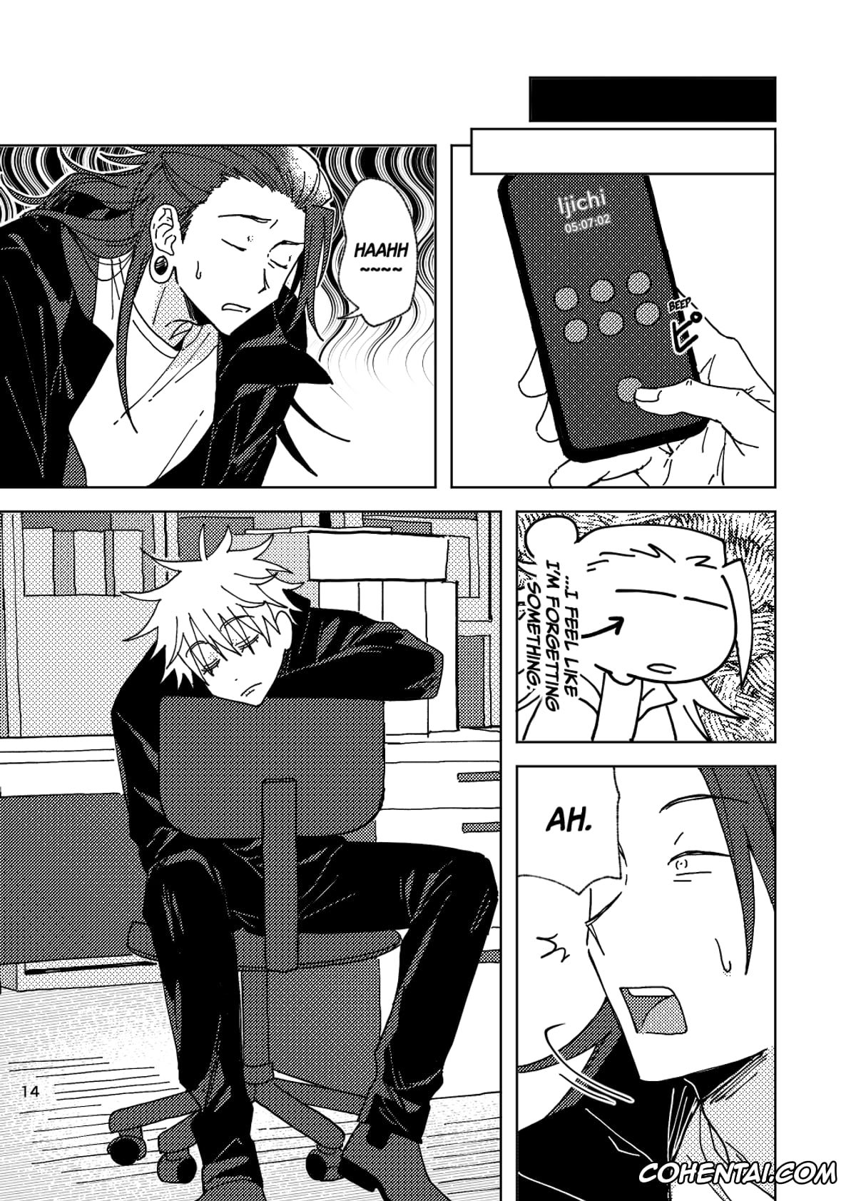 Jujutsu Kaisen porno, Satoru Gojo porno, Suguru Geto porno, Think of Me Whether You’re Asleep or Awake (Sob) (Jujutsu Kaisen), pagina 14