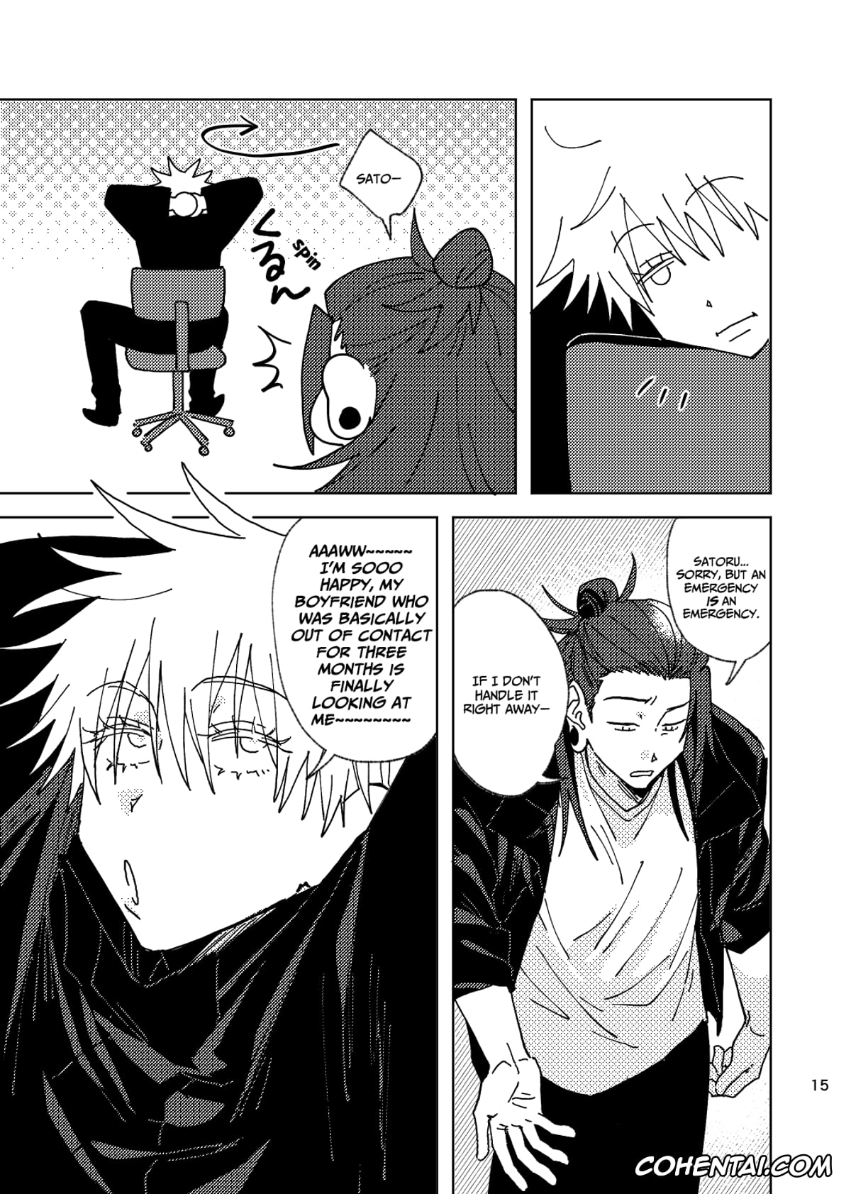 Jujutsu Kaisen hentai, Satoru Gojo hentai, Suguru Geto hentai, Think of Me Whether You’re Asleep or Awake (Sob) (Jujutsu Kaisen), pagina 15