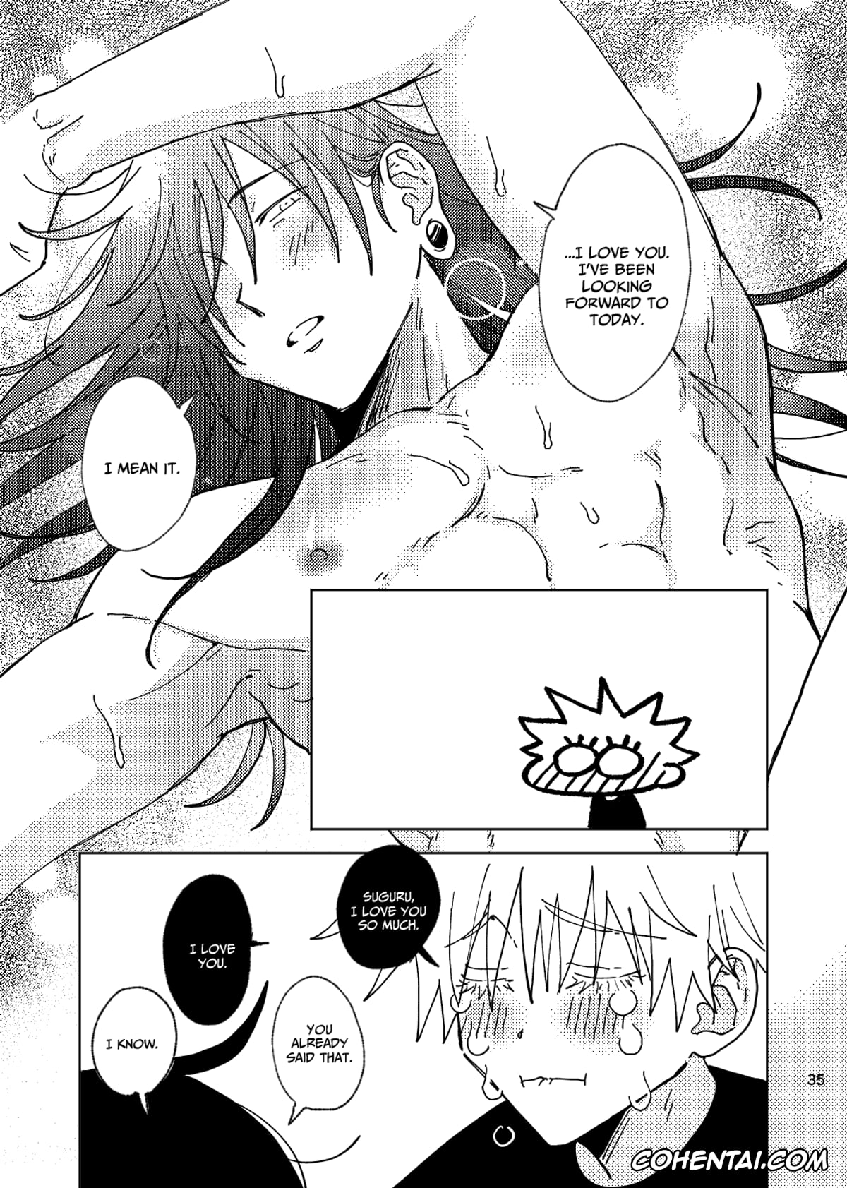 Jujutsu Kaisen porno, Satoru Gojo porno, Suguru Geto porno, Think of Me Whether You’re Asleep or Awake (Sob) (Jujutsu Kaisen), pagina 35