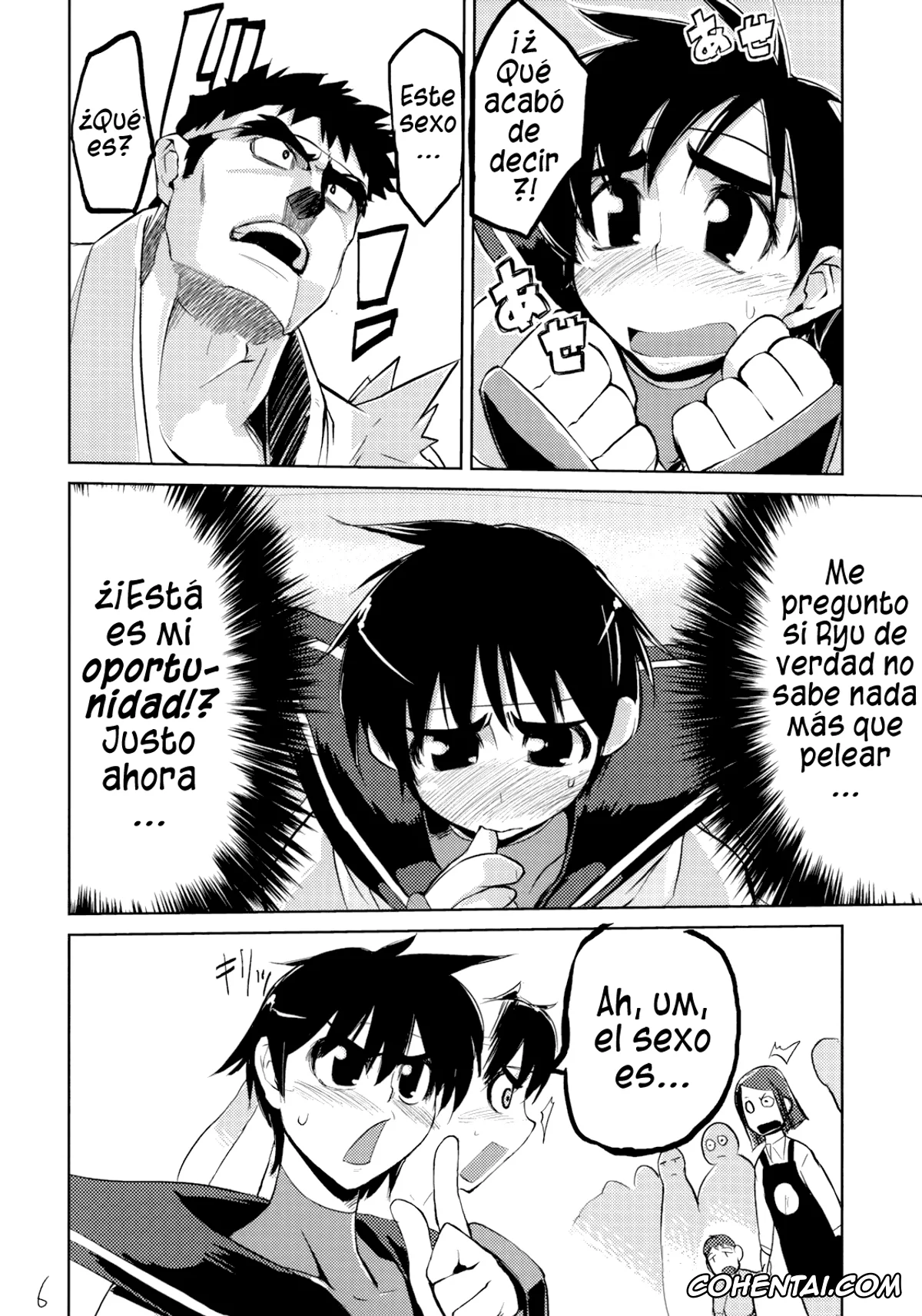 Street Fighter porno, Ryu porno, Sakura Kasugano porno, 200% ZERO. (Street Fighter), pagina 5