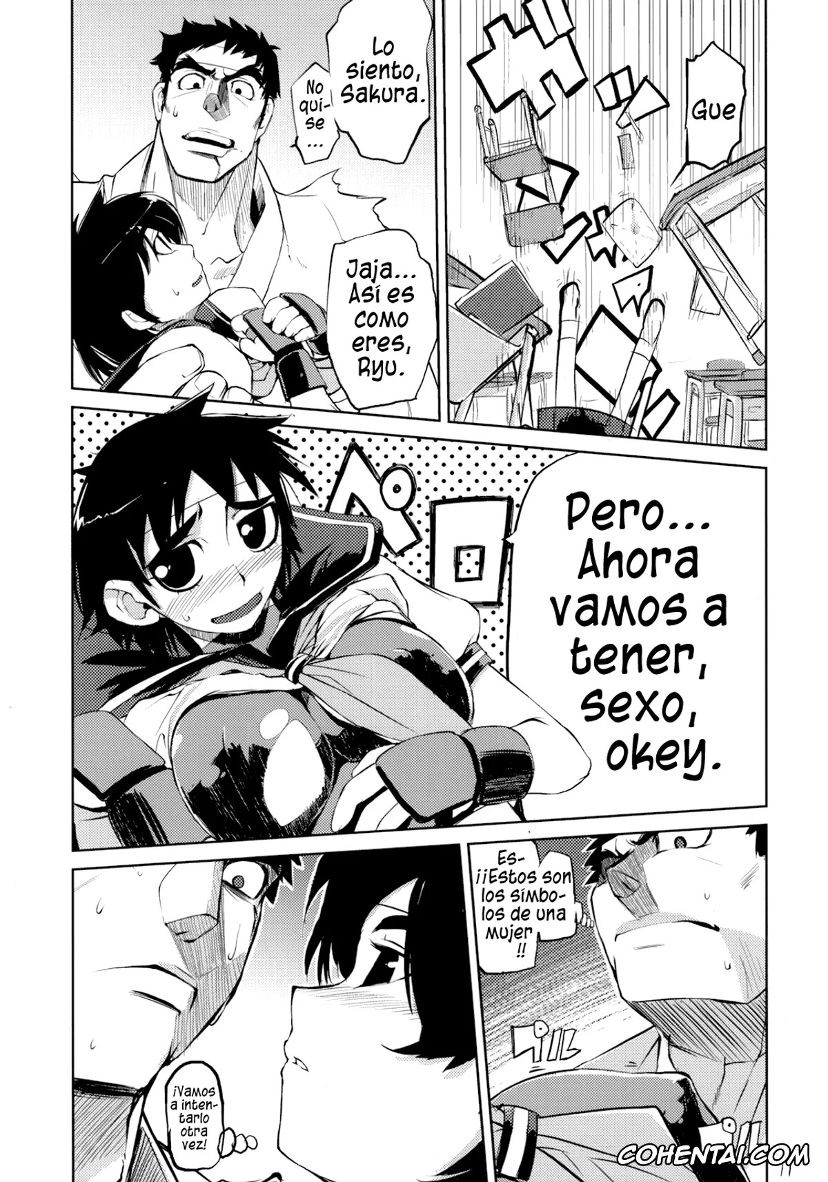 Street Fighter xxx, Ryu xxx, Sakura Kasugano xxx, 200% ZERO. (Street Fighter), pagina 10