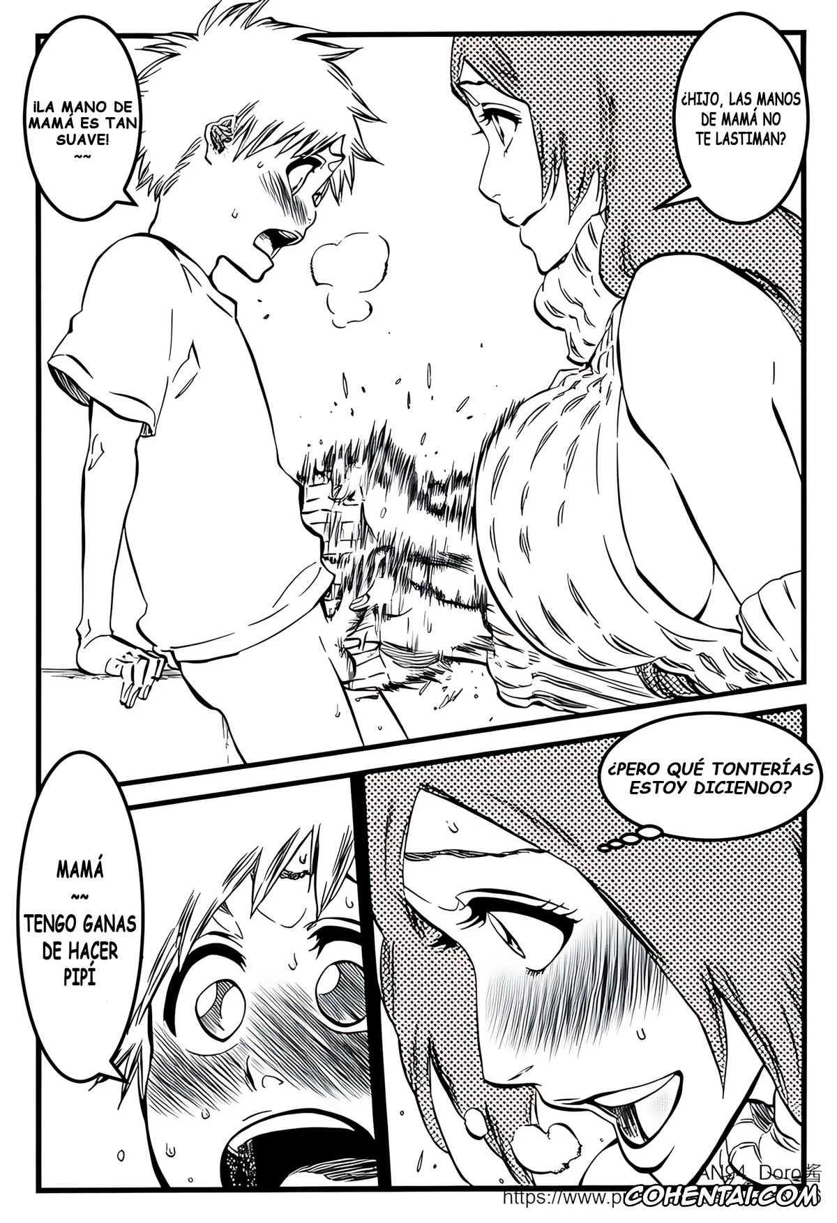 Bleach hentai, Kazui Kurosaki hentai, Orihime Inoue hentai, Mamá, me pica aquí… El diario de «atenciones sexuales» de Inoue. (Bleach), pagina 15
