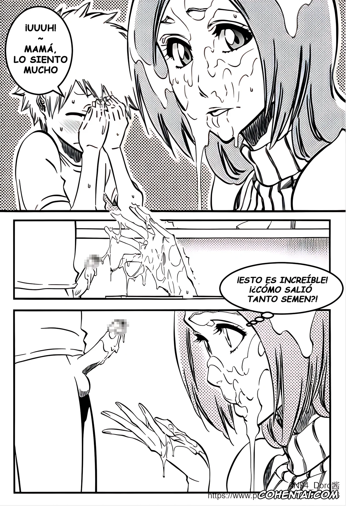 Bleach porno, Kazui Kurosaki porno, Orihime Inoue porno, Mamá, me pica aquí… El diario de «atenciones sexuales» de Inoue. (Bleach), pagina 17