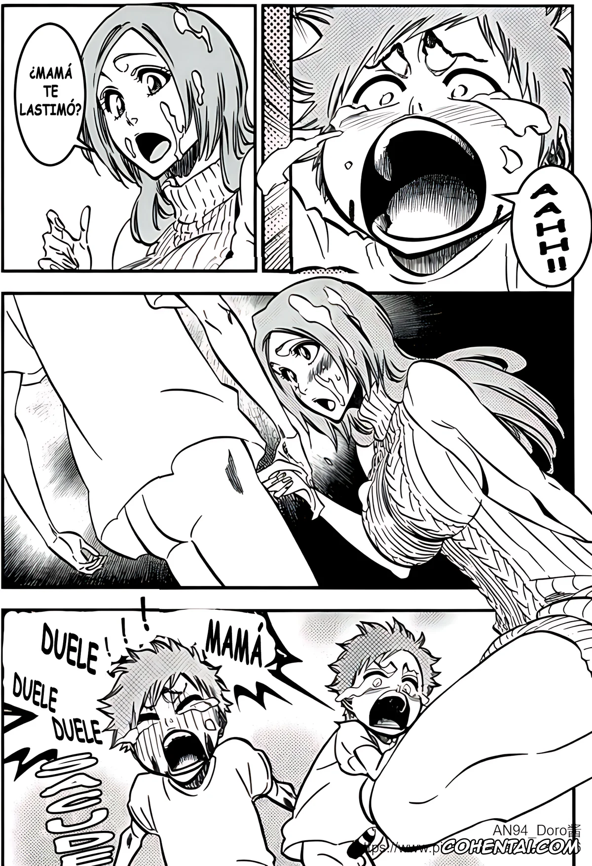 Bleach porno, Kazui Kurosaki porno, Orihime Inoue porno, Mamá, me pica aquí… El diario de «atenciones sexuales» de Inoue. (Bleach), pagina 20