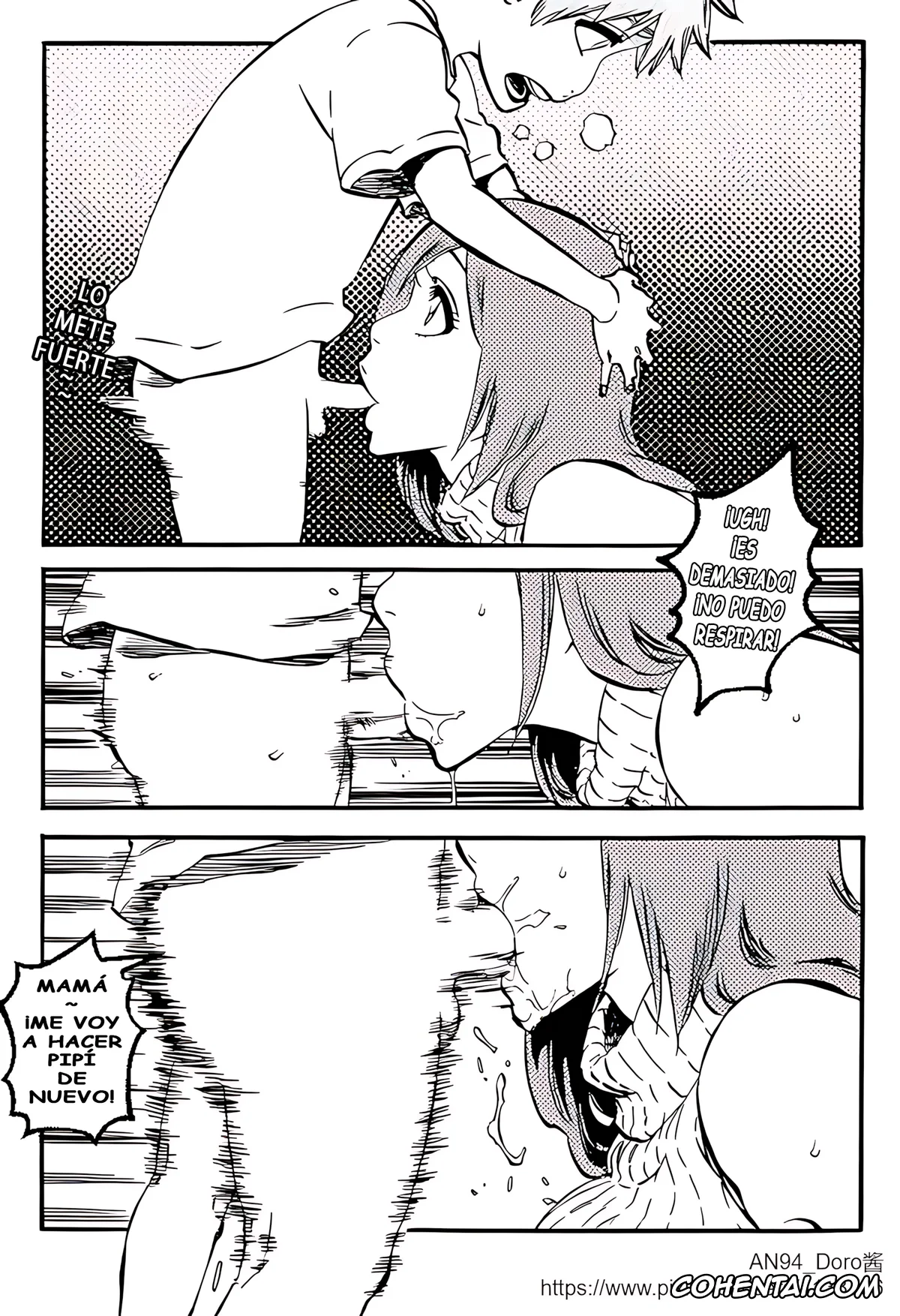 Bleach hentai, Kazui Kurosaki hentai, Orihime Inoue hentai, Mamá, me pica aquí… El diario de «atenciones sexuales» de Inoue. (Bleach), pagina 27