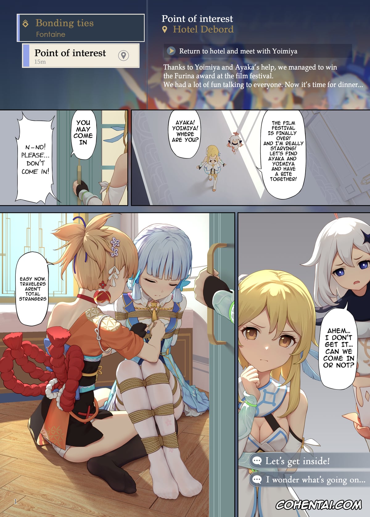 Genshin Impact xxx, Ayaka Kamisato xxx, Charlotte xxx, Chiori xxx, Focalors | Lady Furina xxx, Kirara xxx, Lumine xxx, Paimon xxx, Yoimiya Naganohara xxx, En no Ori Ito (Genshin Impact), pagina 1
