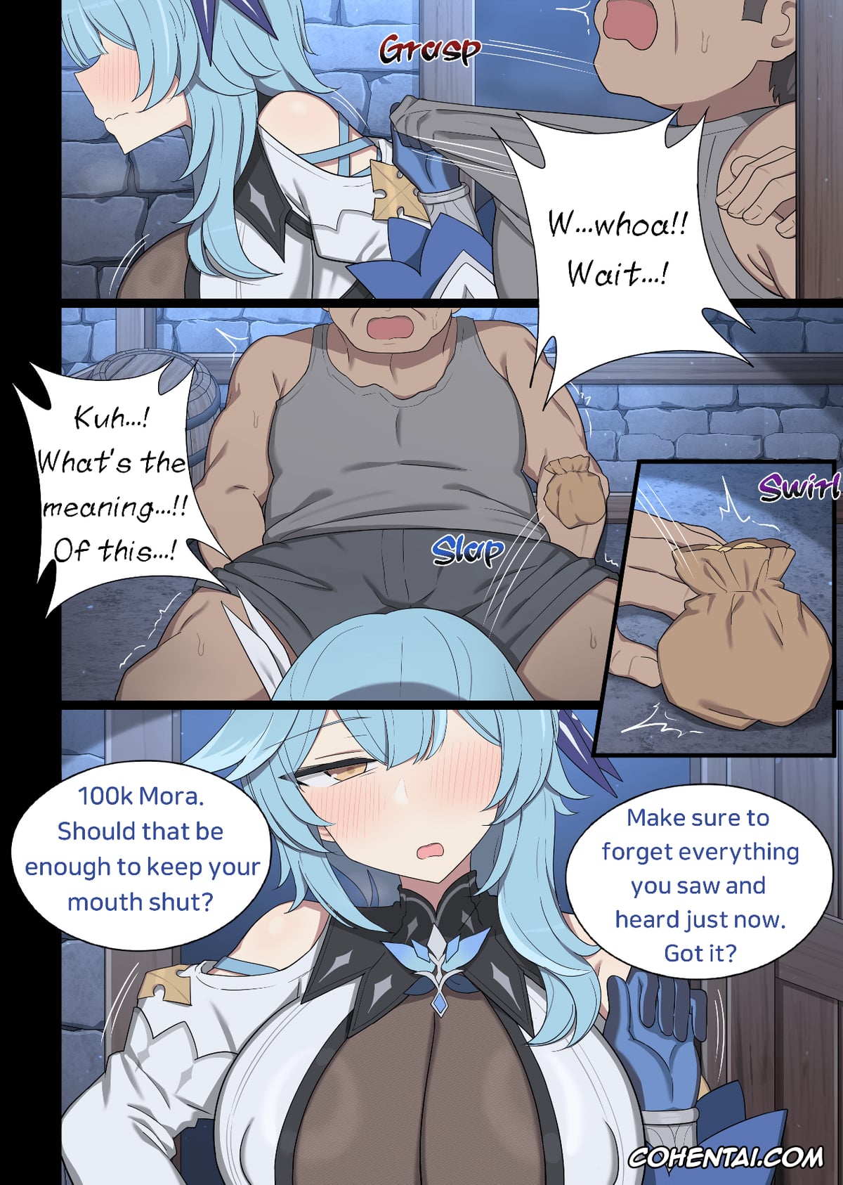 Genshin Impact hentai, Eula Lawrence hentai, Eula (Genshin Impact), pagina 3