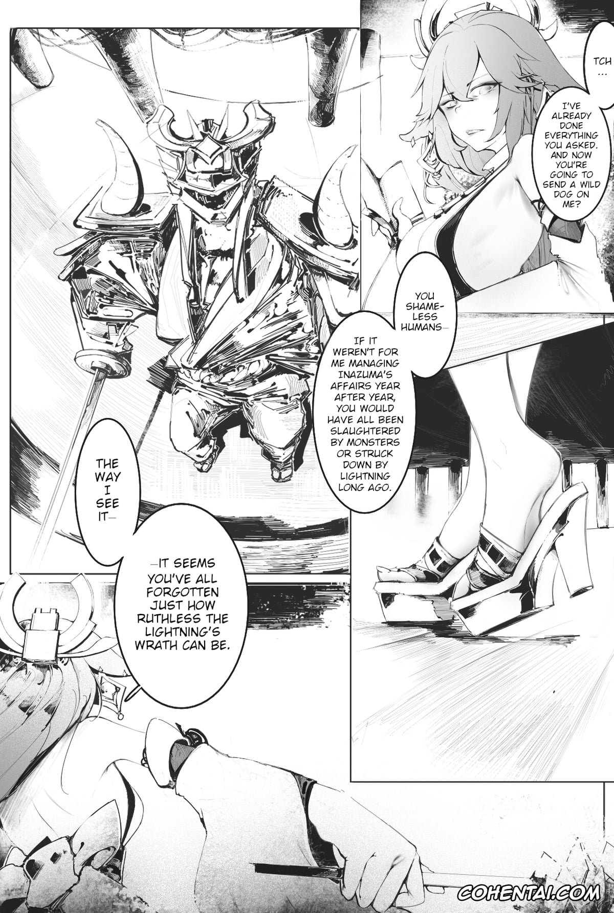 Genshin Impact porno, Raiden Shogun porno, Yae Miko porno, Raiden Shogun and Yae Miko (Genshin Impact), pagina 11