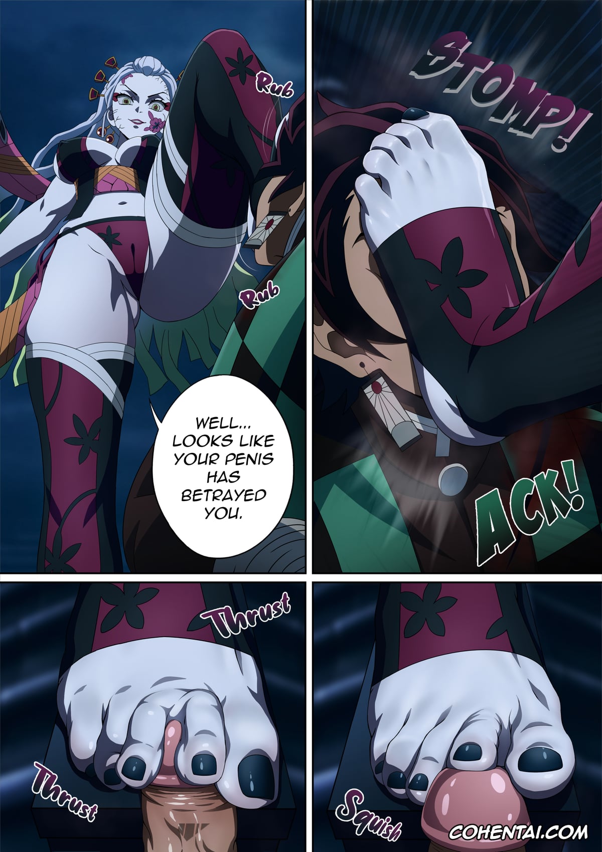 Kimetsu No Yaiba | Demon Slayer xxx, Daki xxx, Nezuko Kamado xxx, Tanjirou Kamado xxx, Daki’s Blood Demon Art: Trample 1+2 (Kimetsu no Yaiba), pagina 13