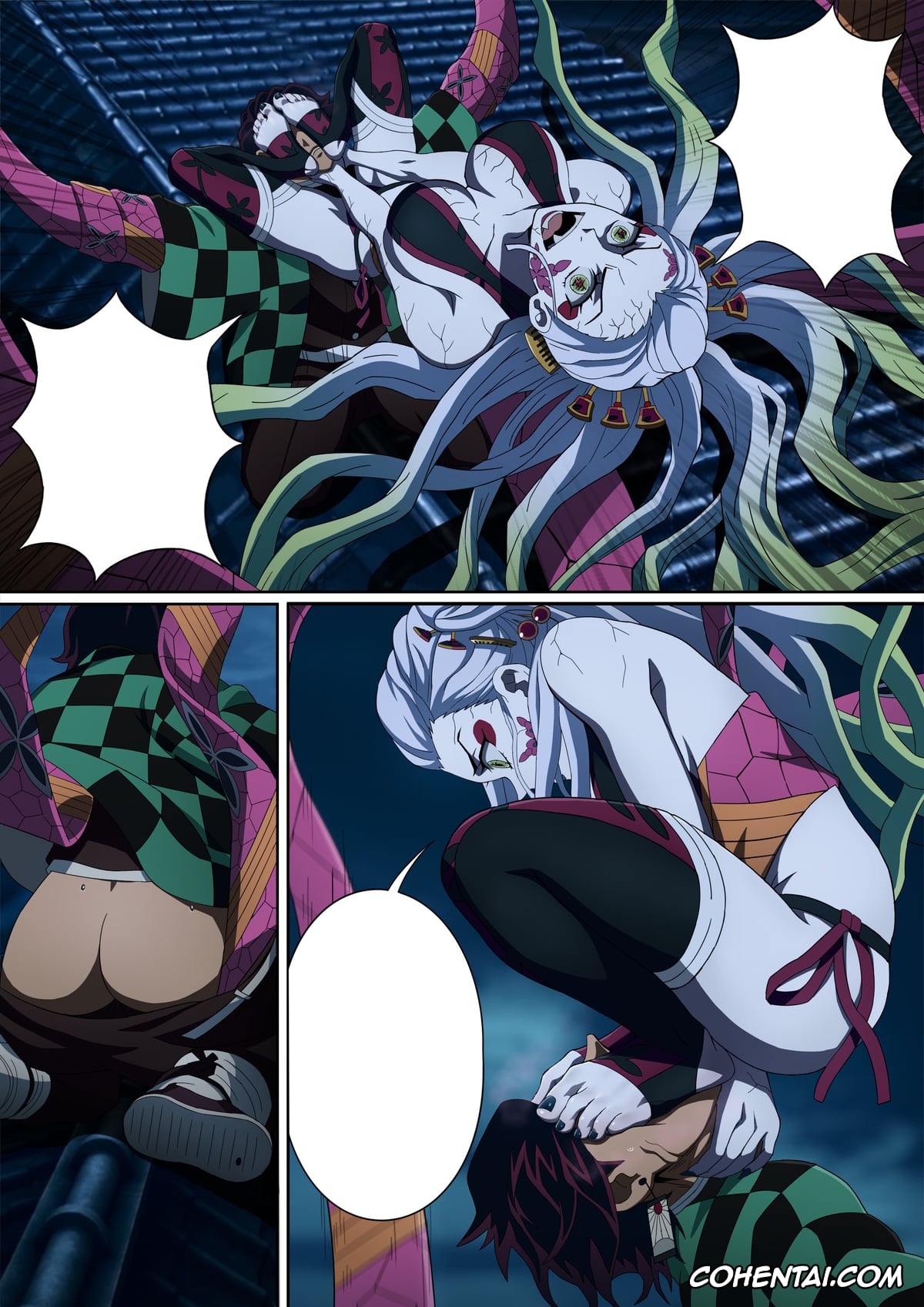 Kimetsu No Yaiba | Demon Slayer xxx, Daki xxx, Nezuko Kamado xxx, Tanjirou Kamado xxx, Daki’s Blood Demon Art: Trample 1+2 (Kimetsu no Yaiba), pagina 55