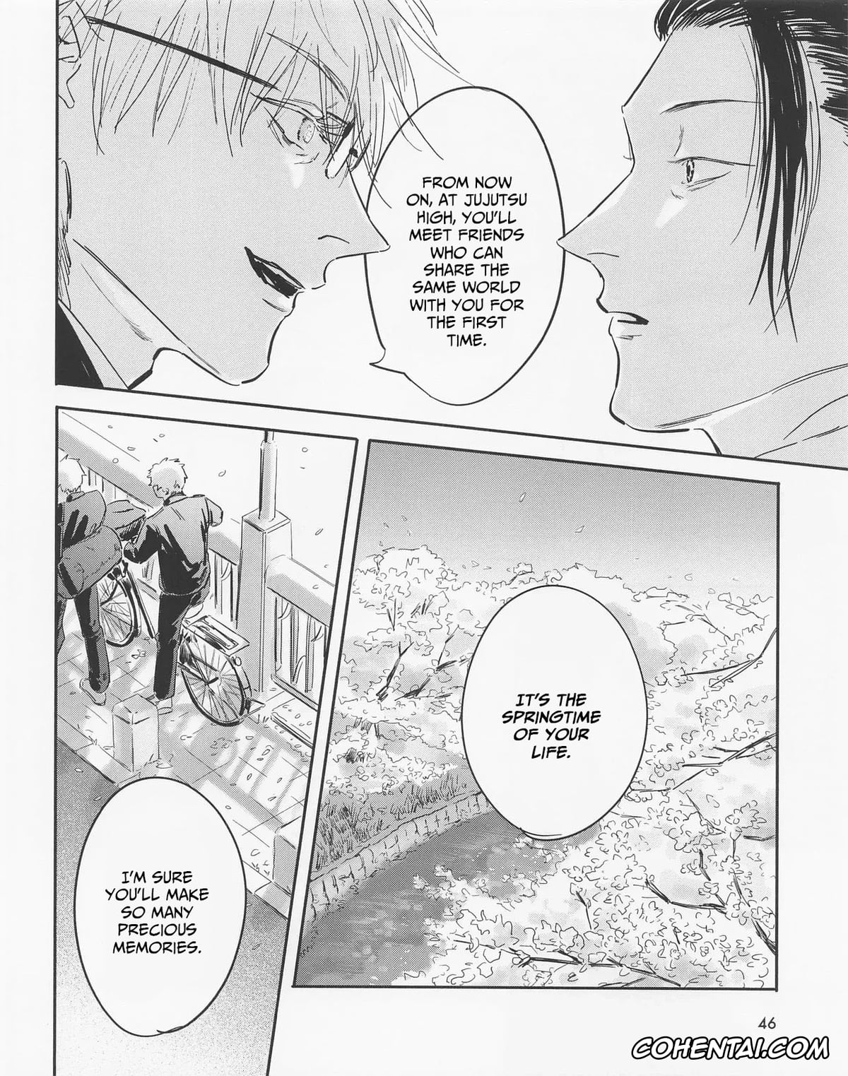 Jujutsu Kaisen hentai, Satoru Gojo hentai, Suguru Geto hentai, Spring, Even After Death (Jujutsu Kaisen), pagina 45