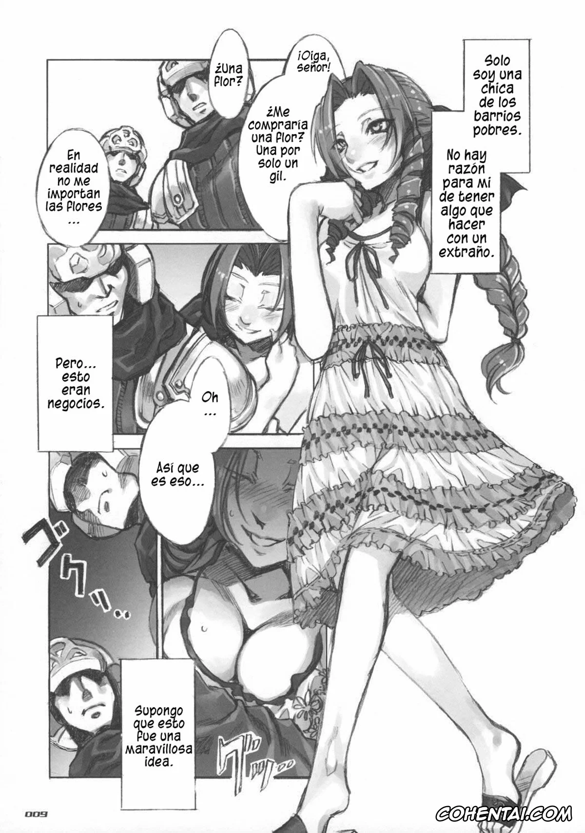Final Fantasy hentai, Aerith Gainsborough hentai, MORAL CRISIS (Final Fantasy VII), pagina 9