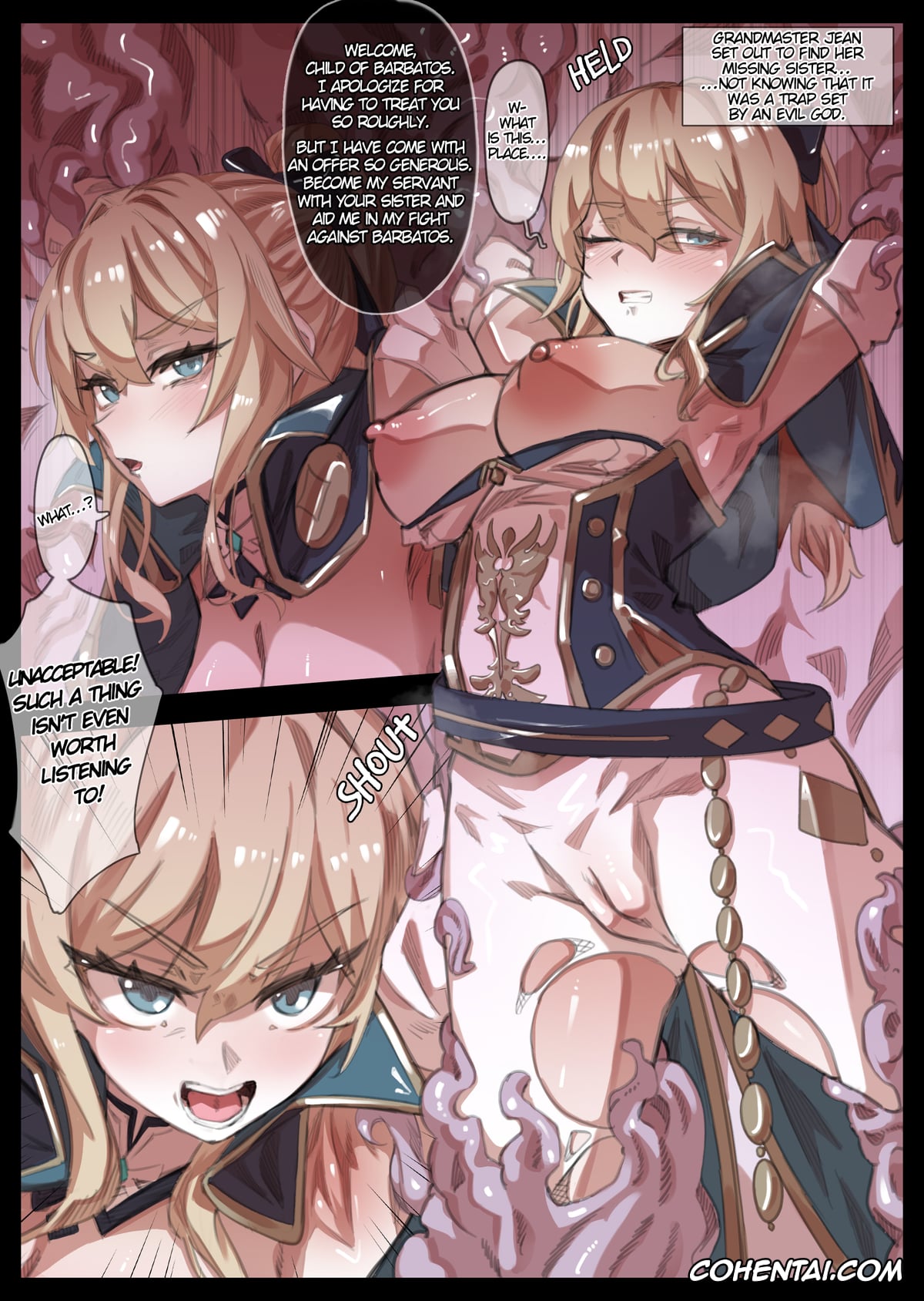 Genshin Impact hentai, Jean Gunnhildr hentai, Ochiru Onna Kishi Jean (Genshin Impact), pagina 12