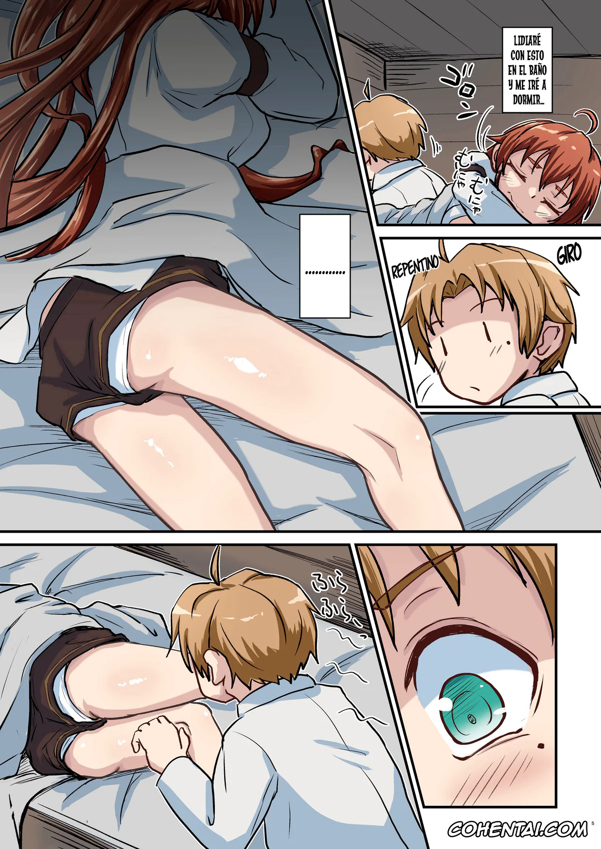 Mushoku Tensei ~Isekai Ittara Honki Dasu~ hentai, Eris Boreas Greyrat hentai, Rudeus Greyrat hentai, Mushoku! (Aka) | ¡Mushoku! (Rojo) (Mushoku Tensei ~Isekai Ittara Honki Dasu~), pagina 6