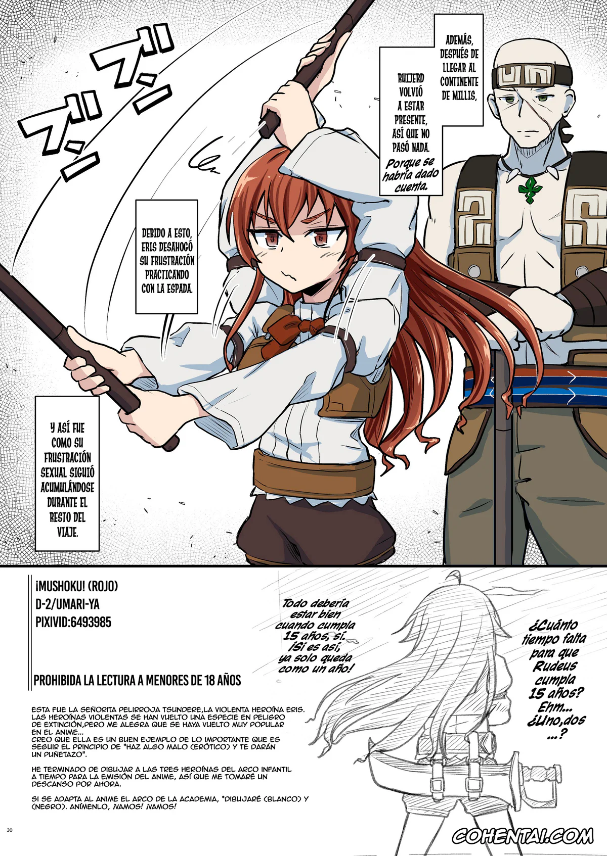 Mushoku Tensei ~Isekai Ittara Honki Dasu~ xxx, Eris Boreas Greyrat xxx, Rudeus Greyrat xxx, Mushoku! (Aka) | ¡Mushoku! (Rojo) (Mushoku Tensei ~Isekai Ittara Honki Dasu~), pagina 31