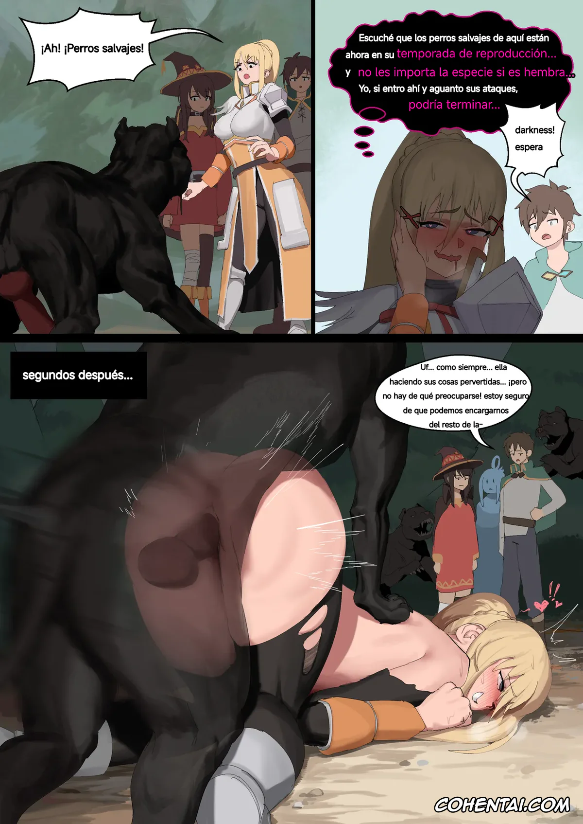 Kono Subarashii Sekai ni Syukufuku o! xxx, Aqua xxx, Darkness | Lalatina Ford Dustiness xxx, Megumin xxx, Konosuba Girls x Wild Mutts, pagina 1